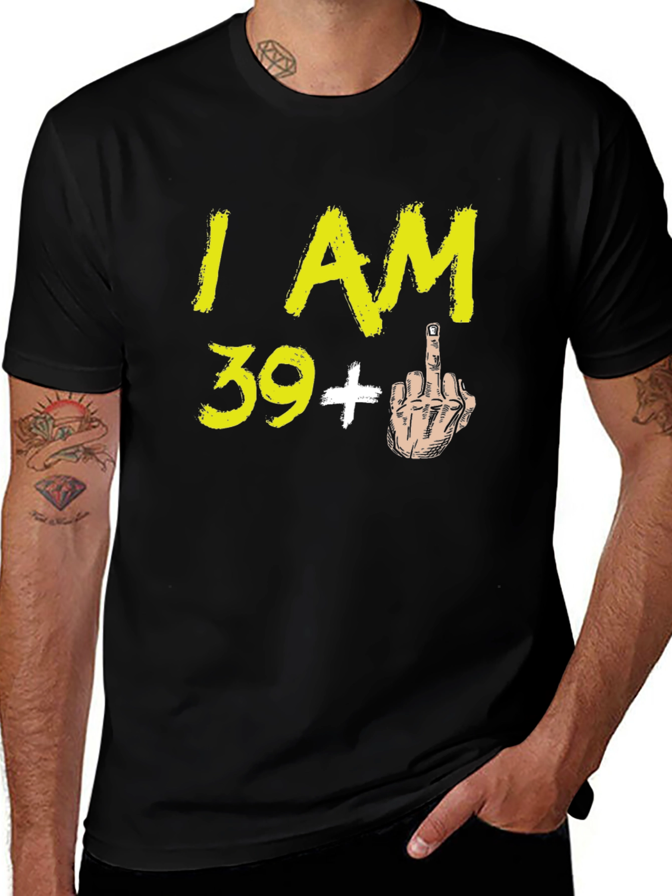 Variant 2 of Funny 39+ Middle Finger Graphic T-Shirt