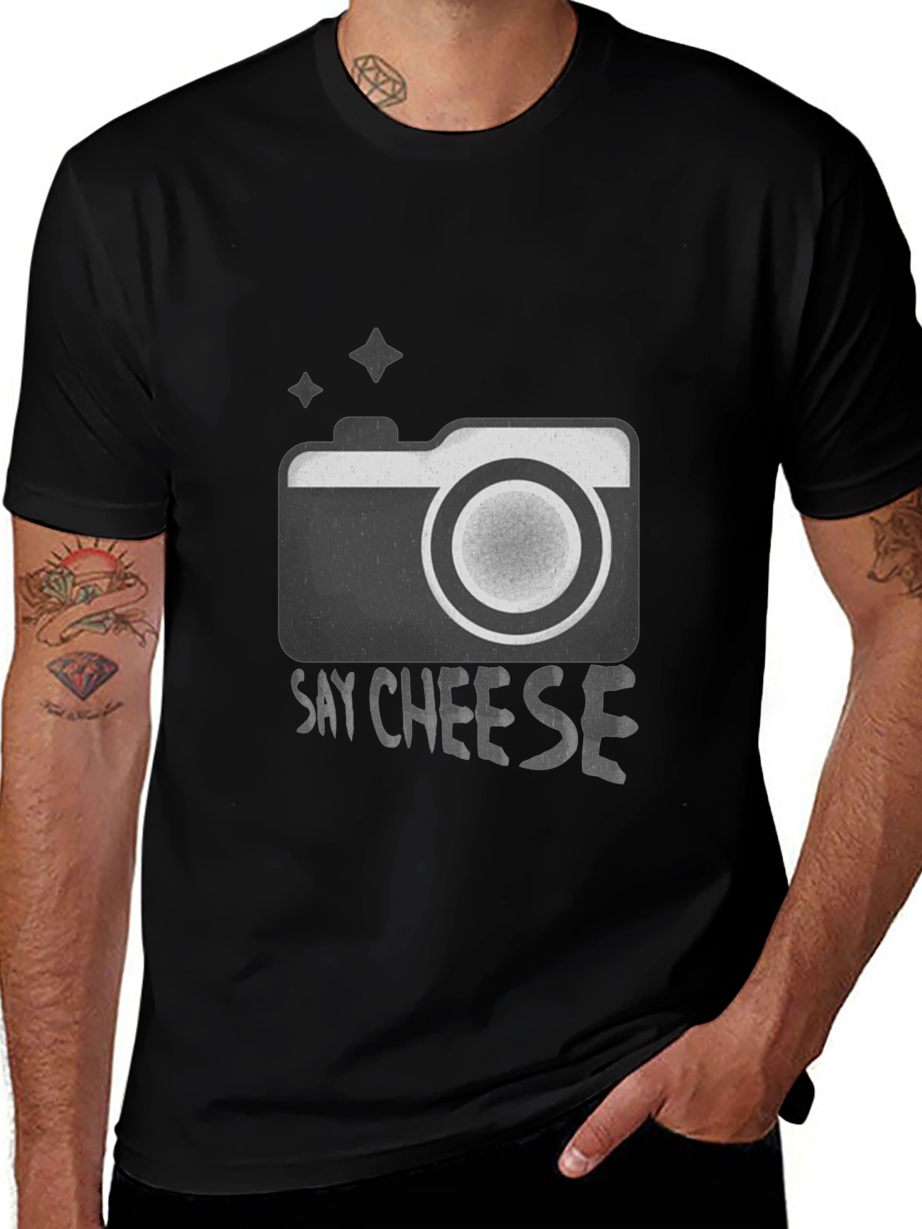Variant 27 of Say Cheese Camera Graphic T-Shirt