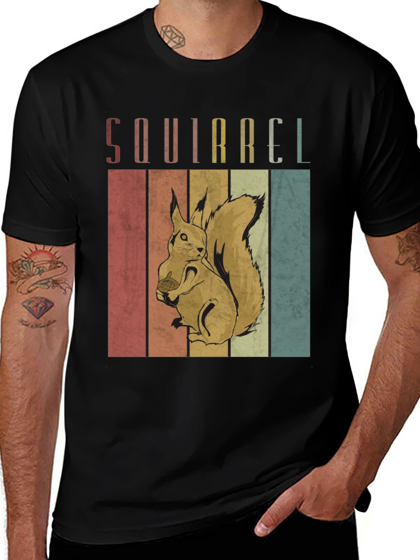 Variant 11 of Retro Squirrel T-Shirt - Unique Vintage Animal Tee