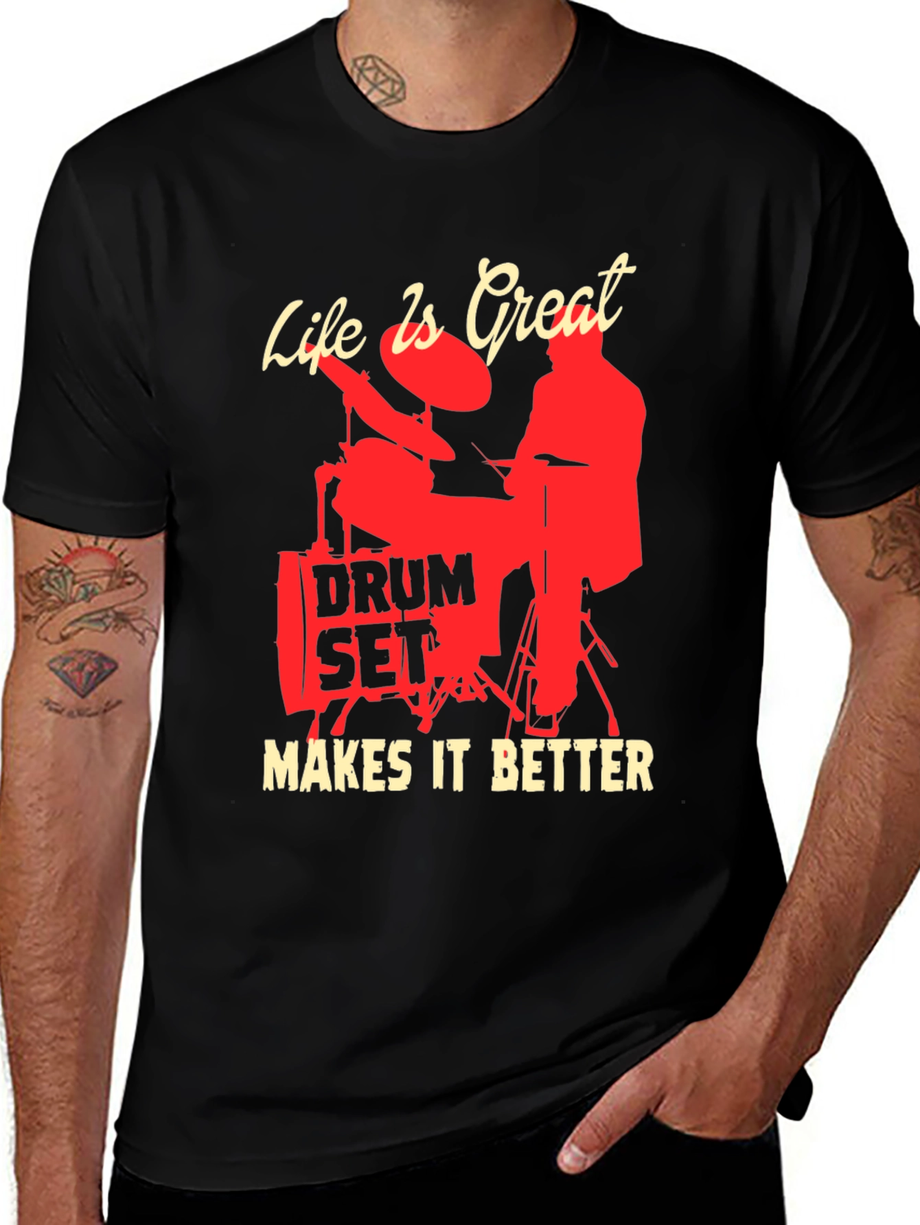 Variant 2 of Drum Set Makes It Better T-Shirt