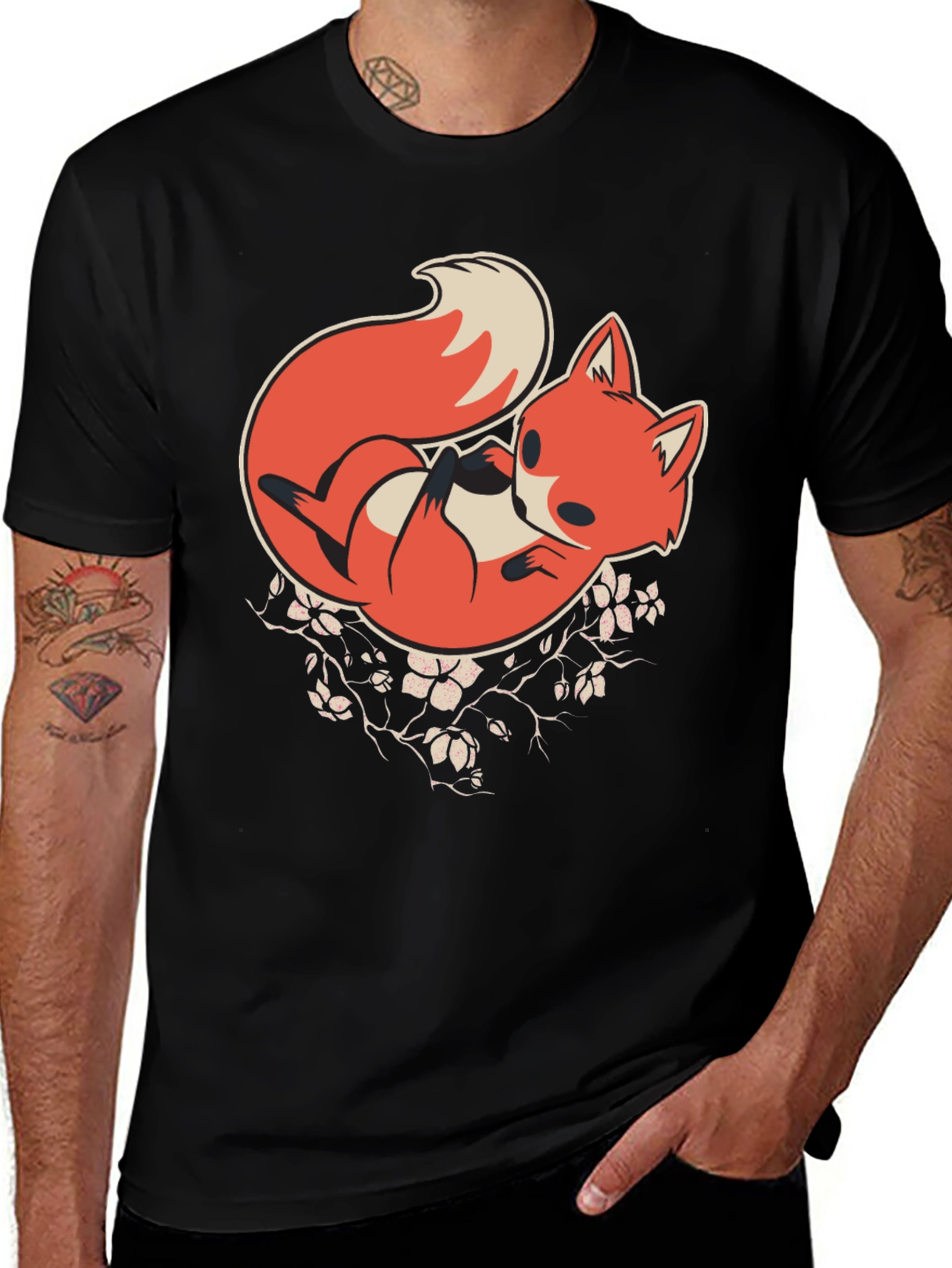 Cute Fox Graphic Tee - Stylish Animal Print T-Shirt