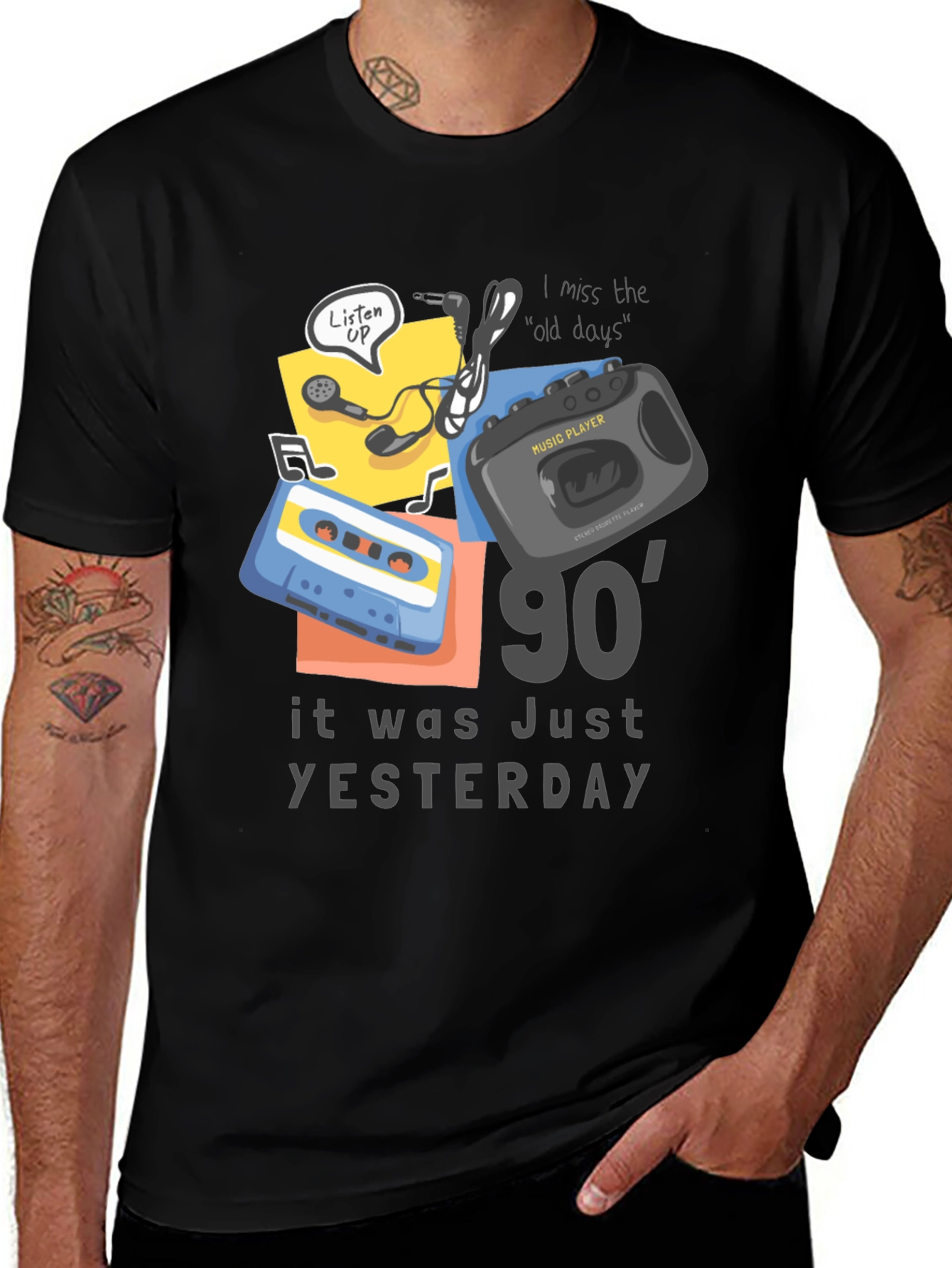Variant 17 of 90's Throwback Graphic Tee - Music Nostalgia