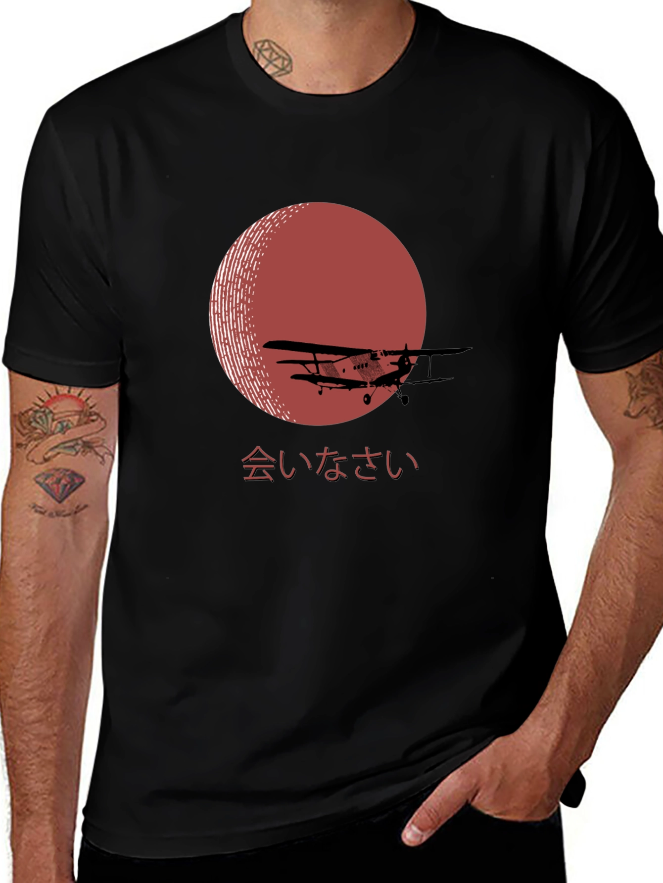 Variant 21 of Vintage Biplane Sunset T-Shirt