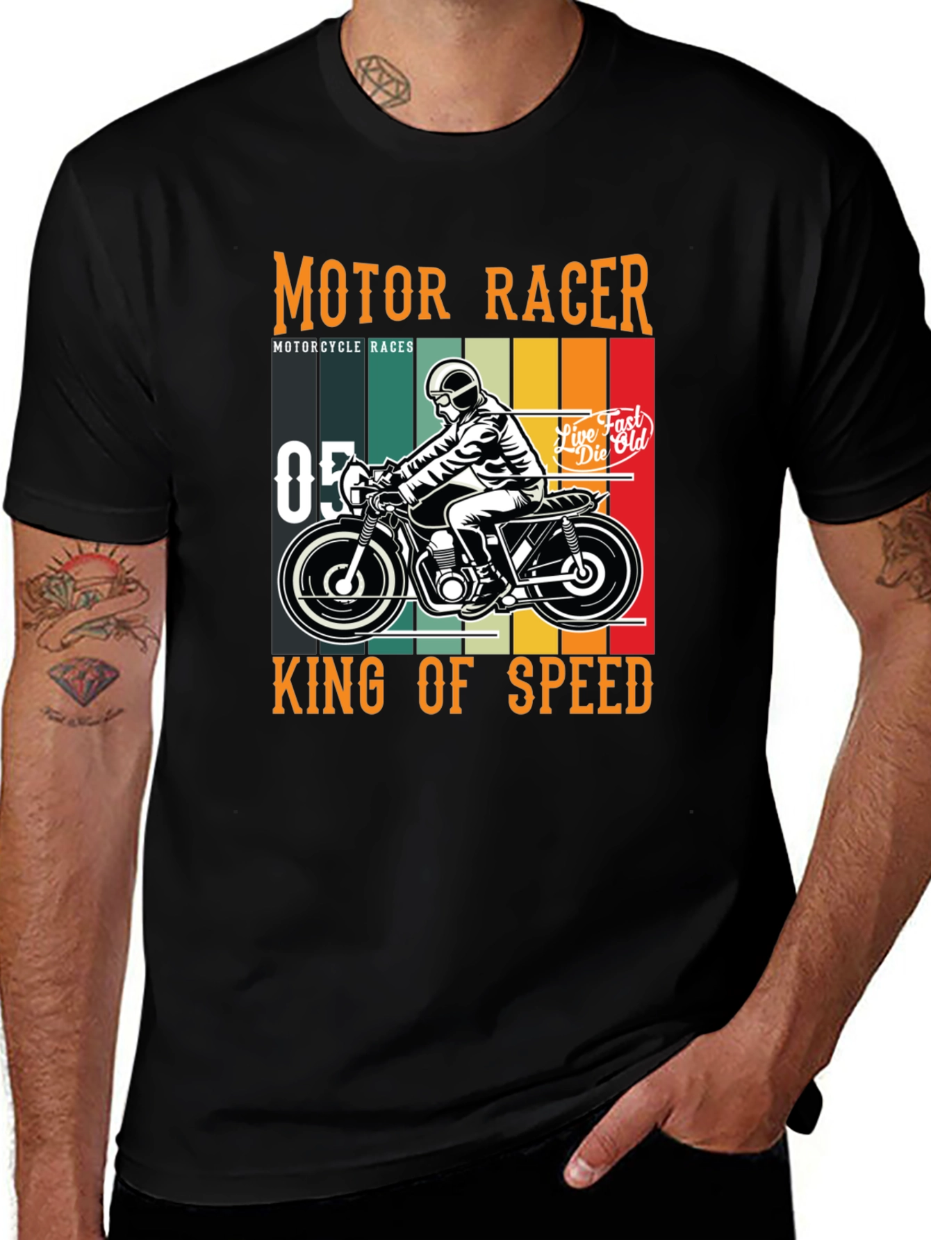 Variant 29 of Motor Racer T-Shirt - King of Speed Graphic Tee