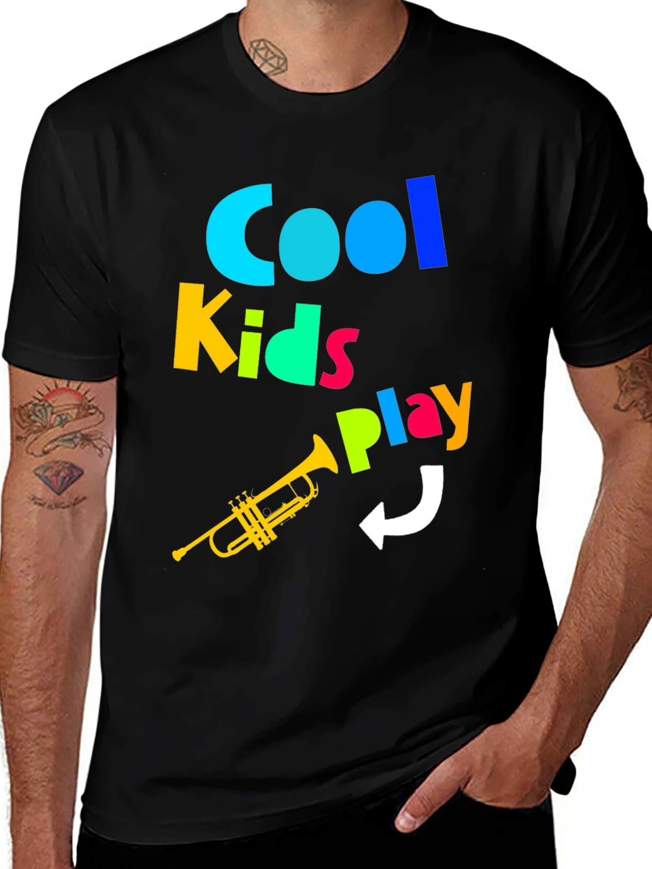 Variant 10 of Cool Kids Play Trumpet - Graphic T-Shirt