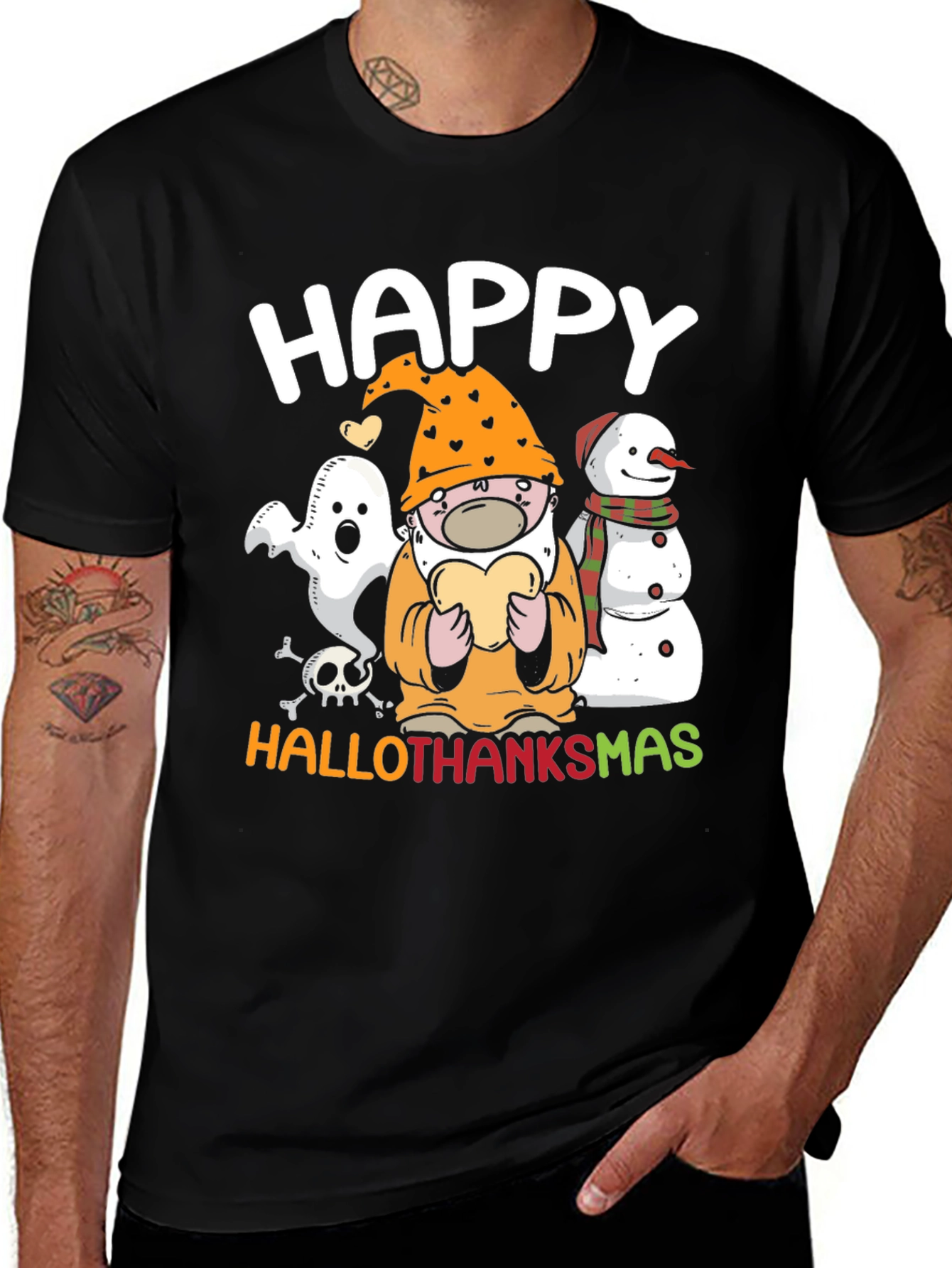 Variant 6 of Happy Hallothanksmas T-Shirt