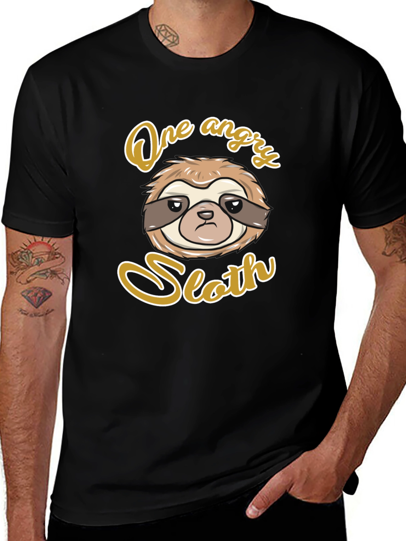 Variant 15 of One Angry Sloth Graphic Print T-Shirt