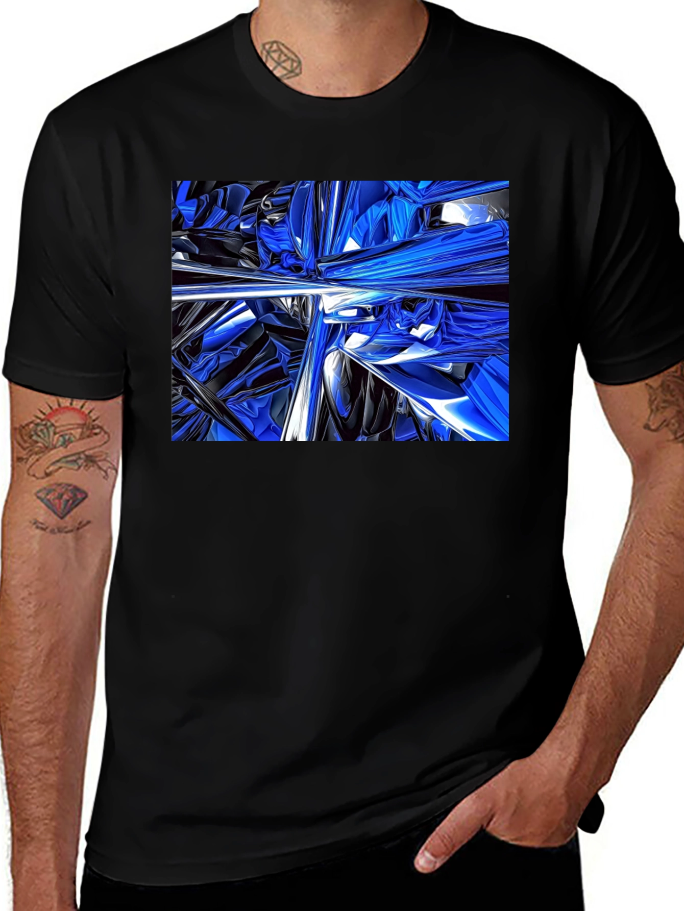Variant 9 of Abstract Art Black T-Shirt