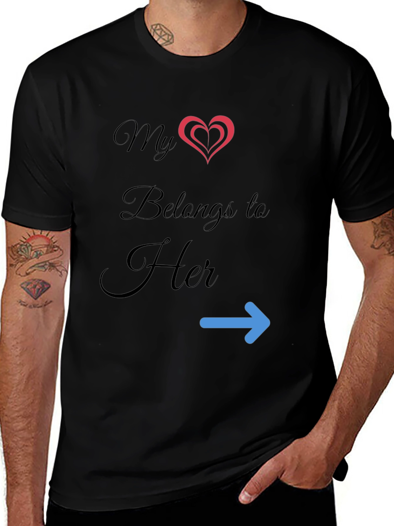 Variant 3 of My Heart Belongs To Her T-Shirt