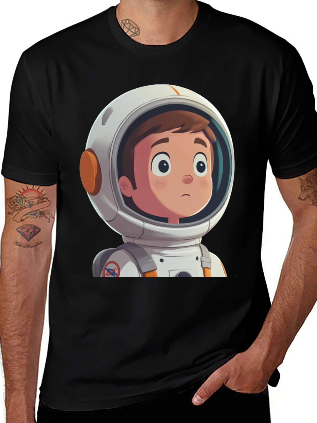 Variant 9 of Astronaut Cartoon Graphic T-Shirt