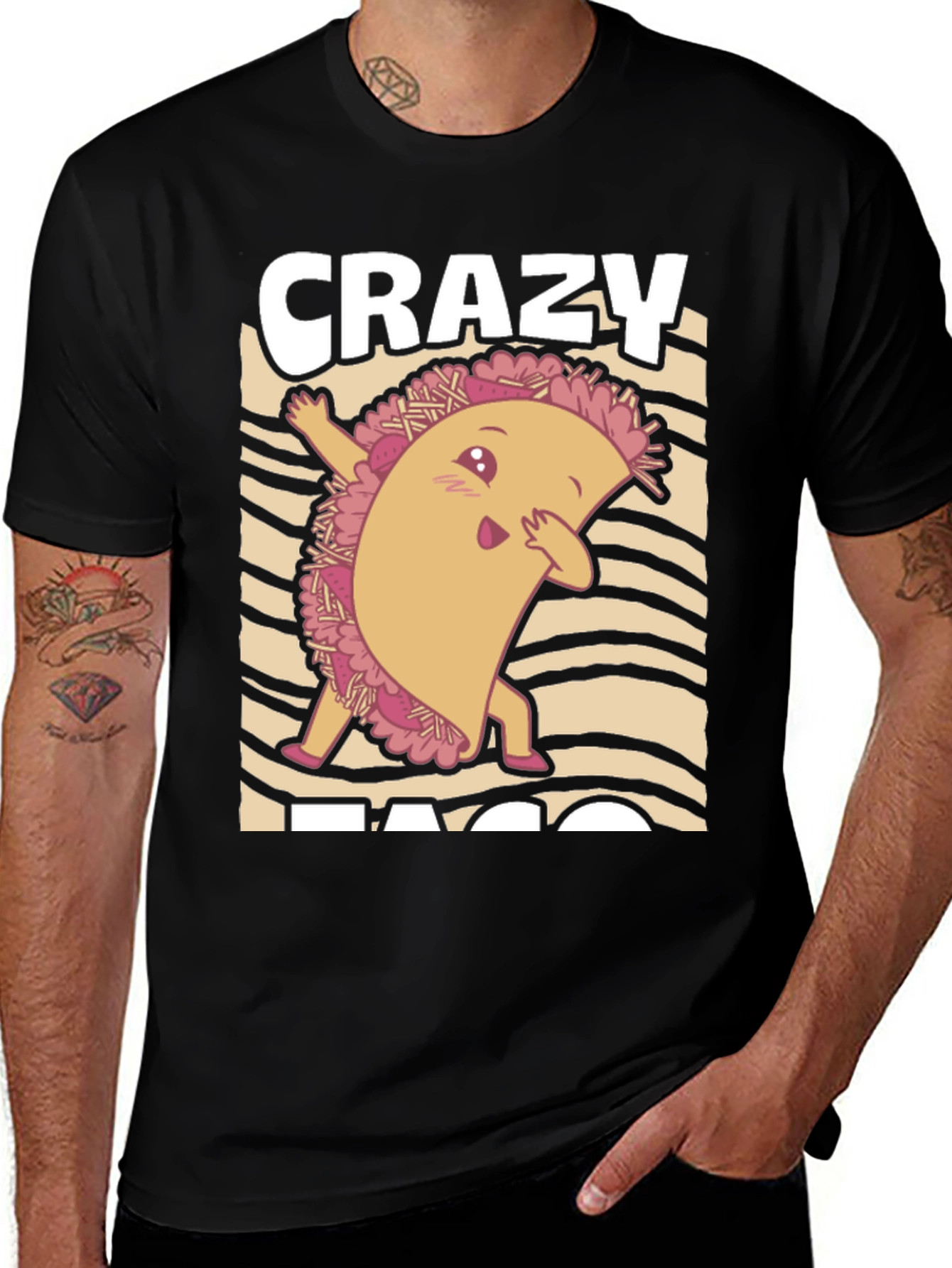 Variant 7 of Crazy Taco Dab Black T-Shirt