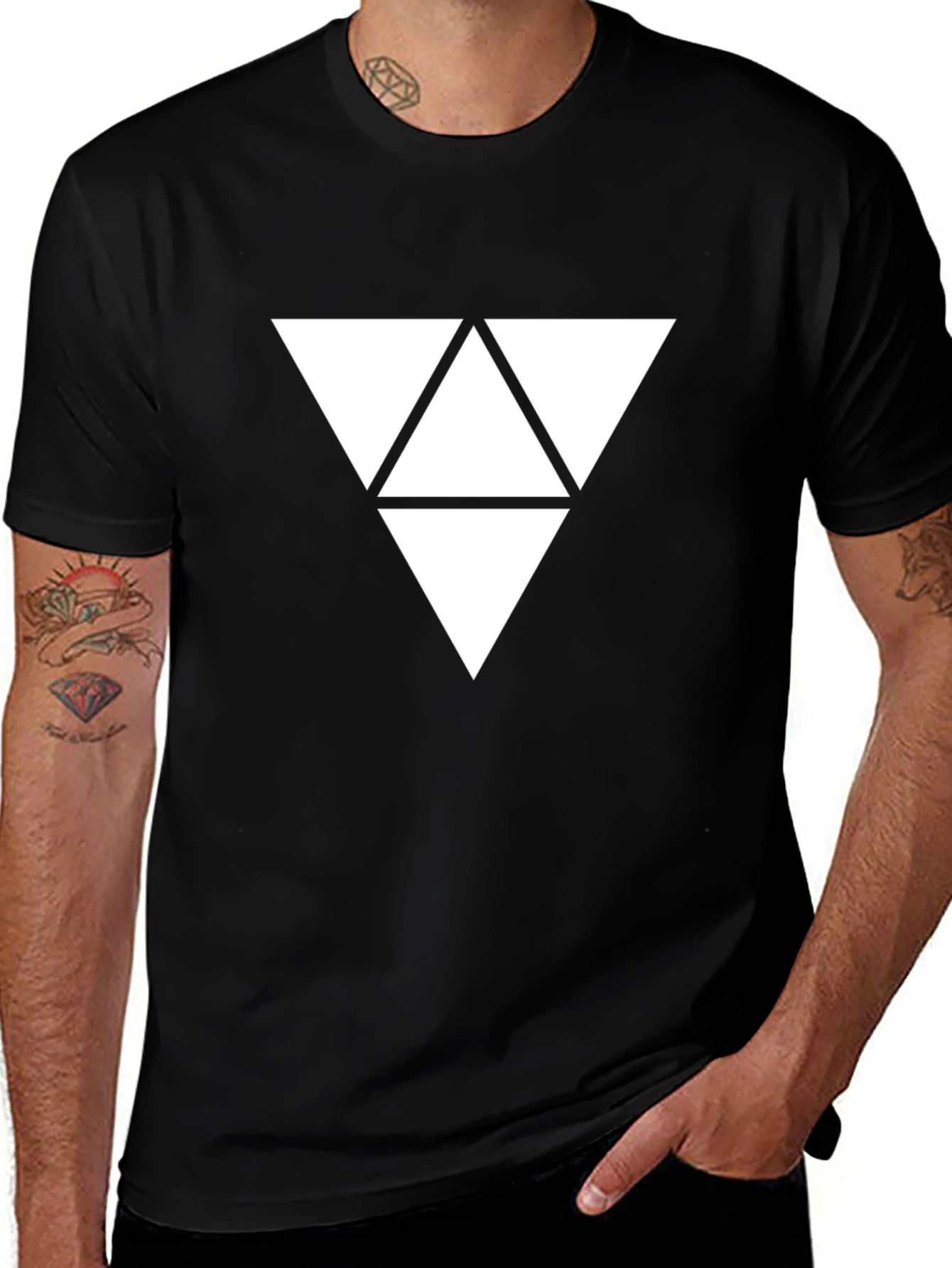 Variant 22 of Geometric Triangle Graphic Tee - Modern Style