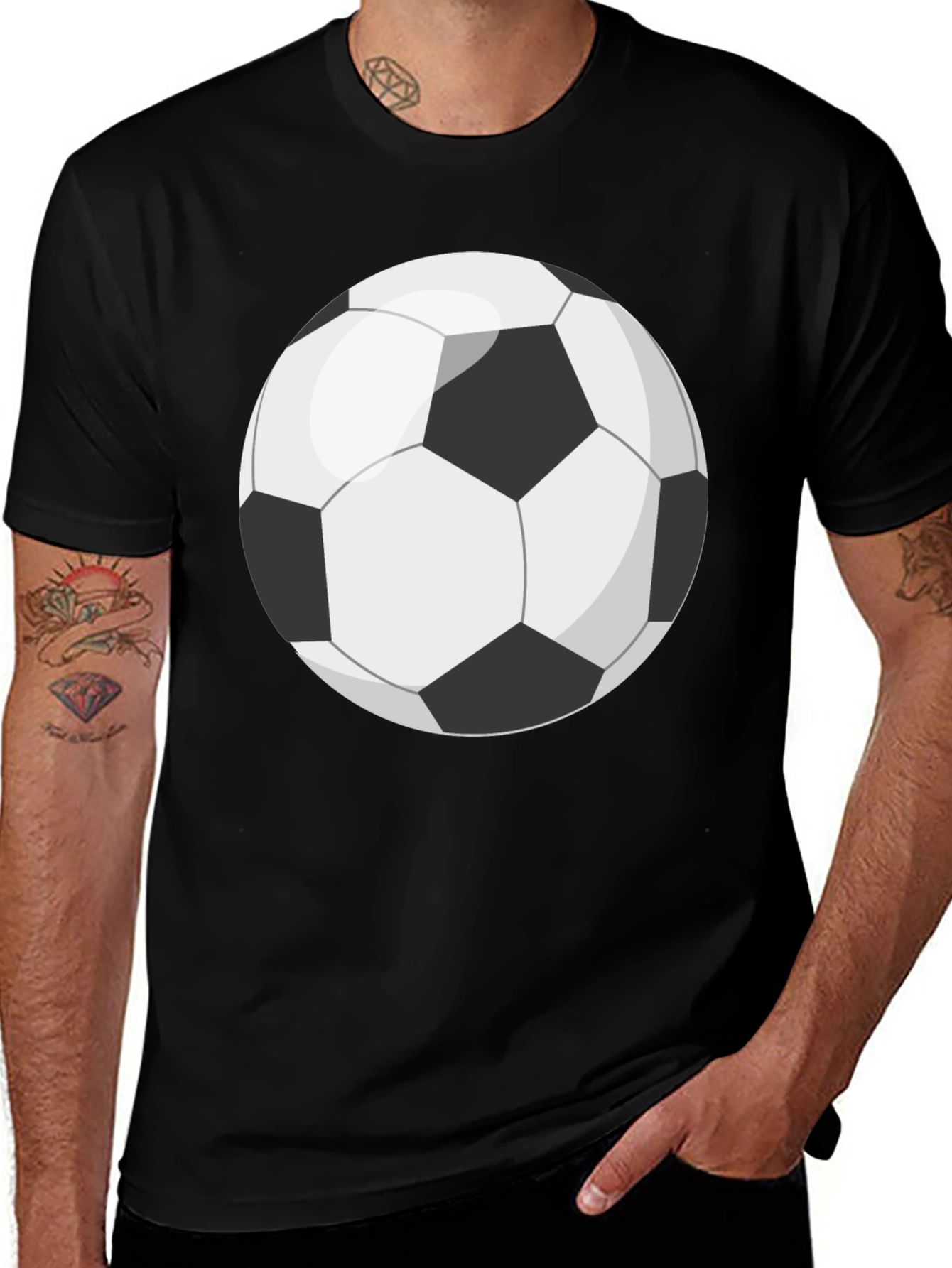 Variant 28 of Soccer Ball Graphic T-Shirt