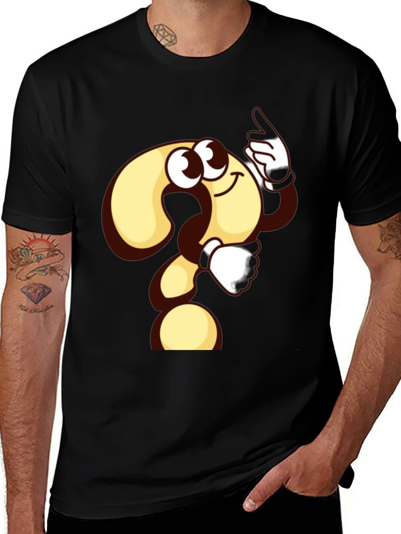 Question Mark Cartoon T-Shirt