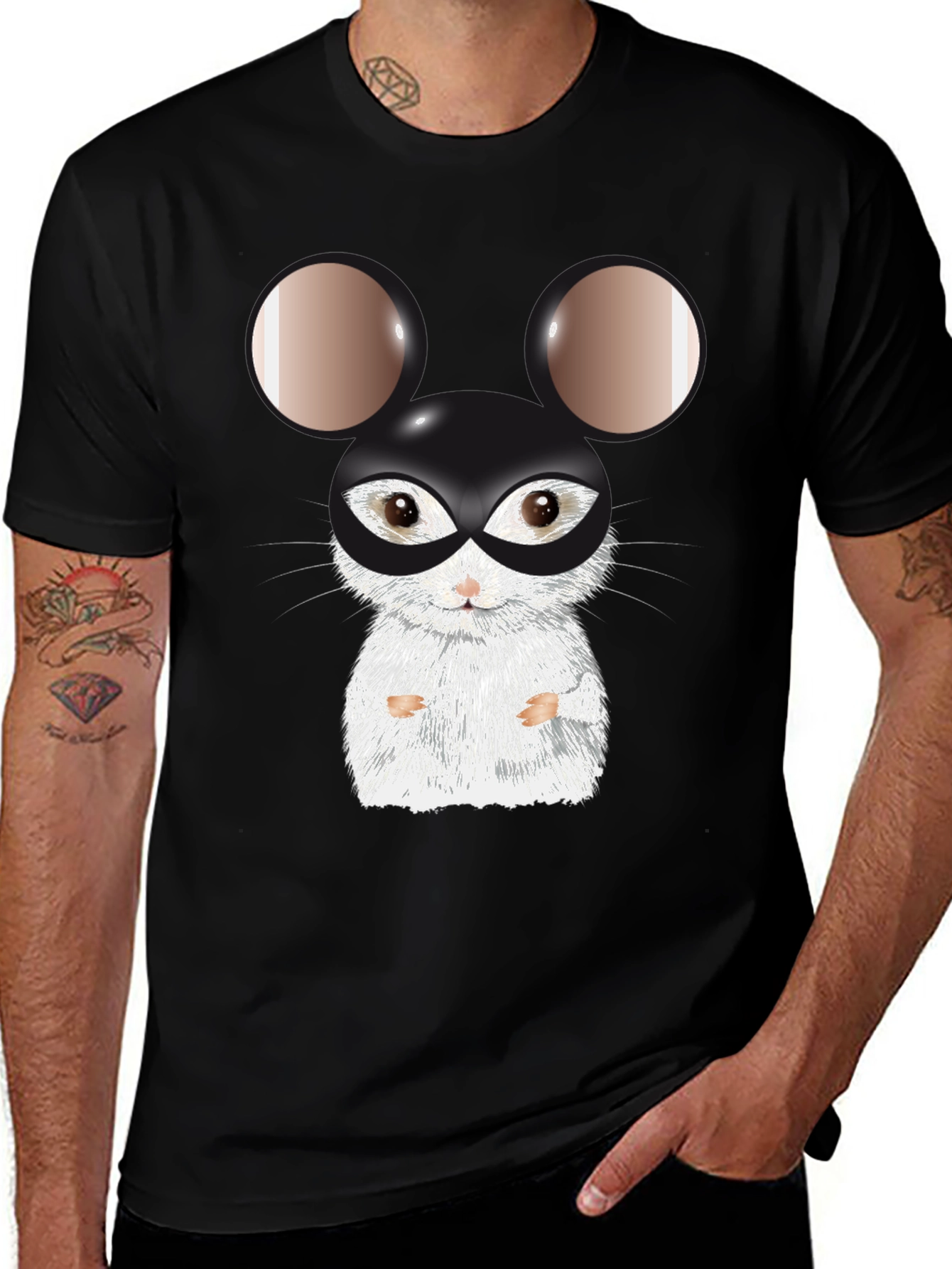 Variant 3 of Hamster Thief Graphic T-Shirt - Black