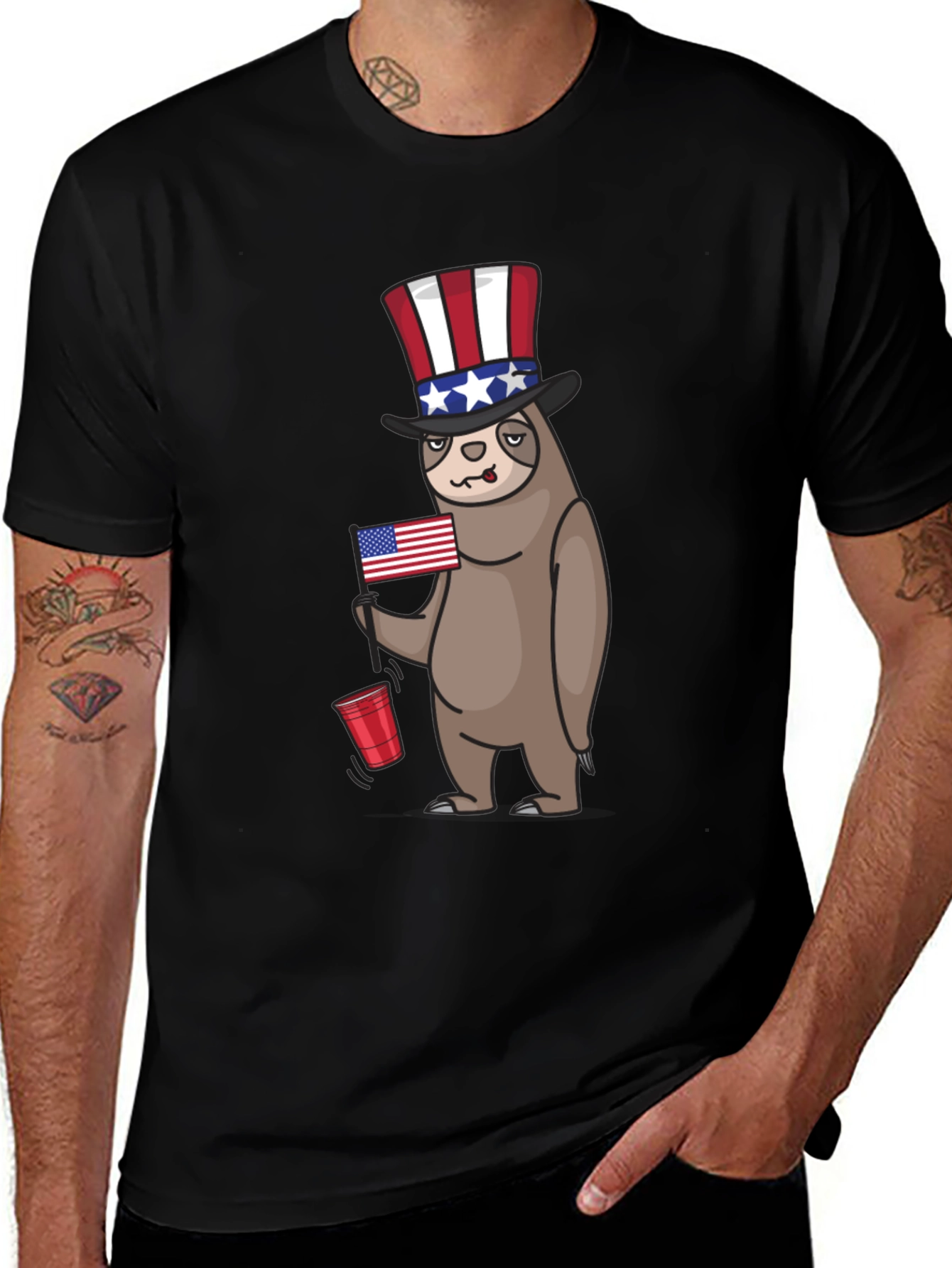 Variant 19 of Patriotic Sloth T-Shirt