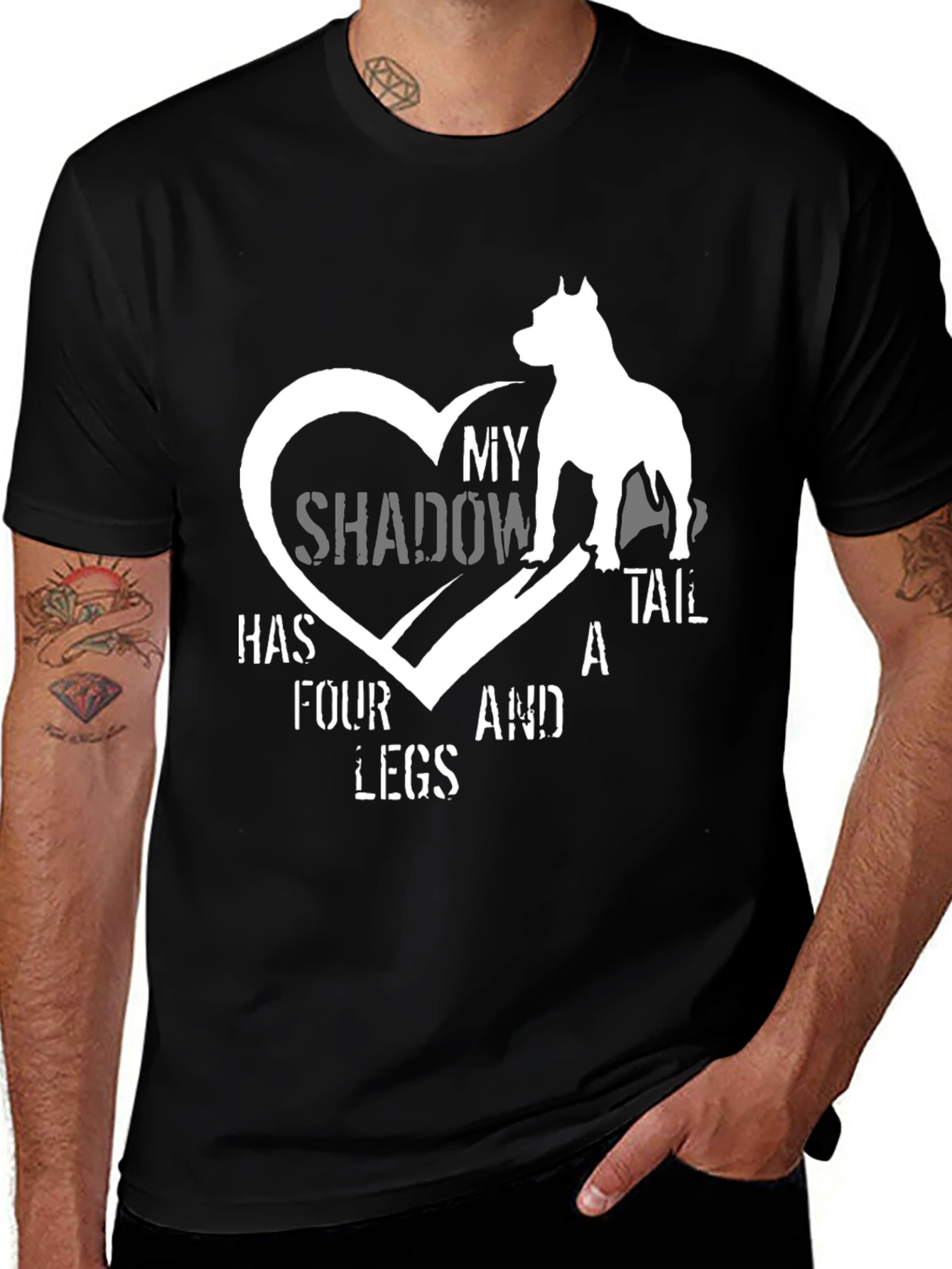 Variant 5 of My Shadow Has Four Legs Dog Lover T-Shirt