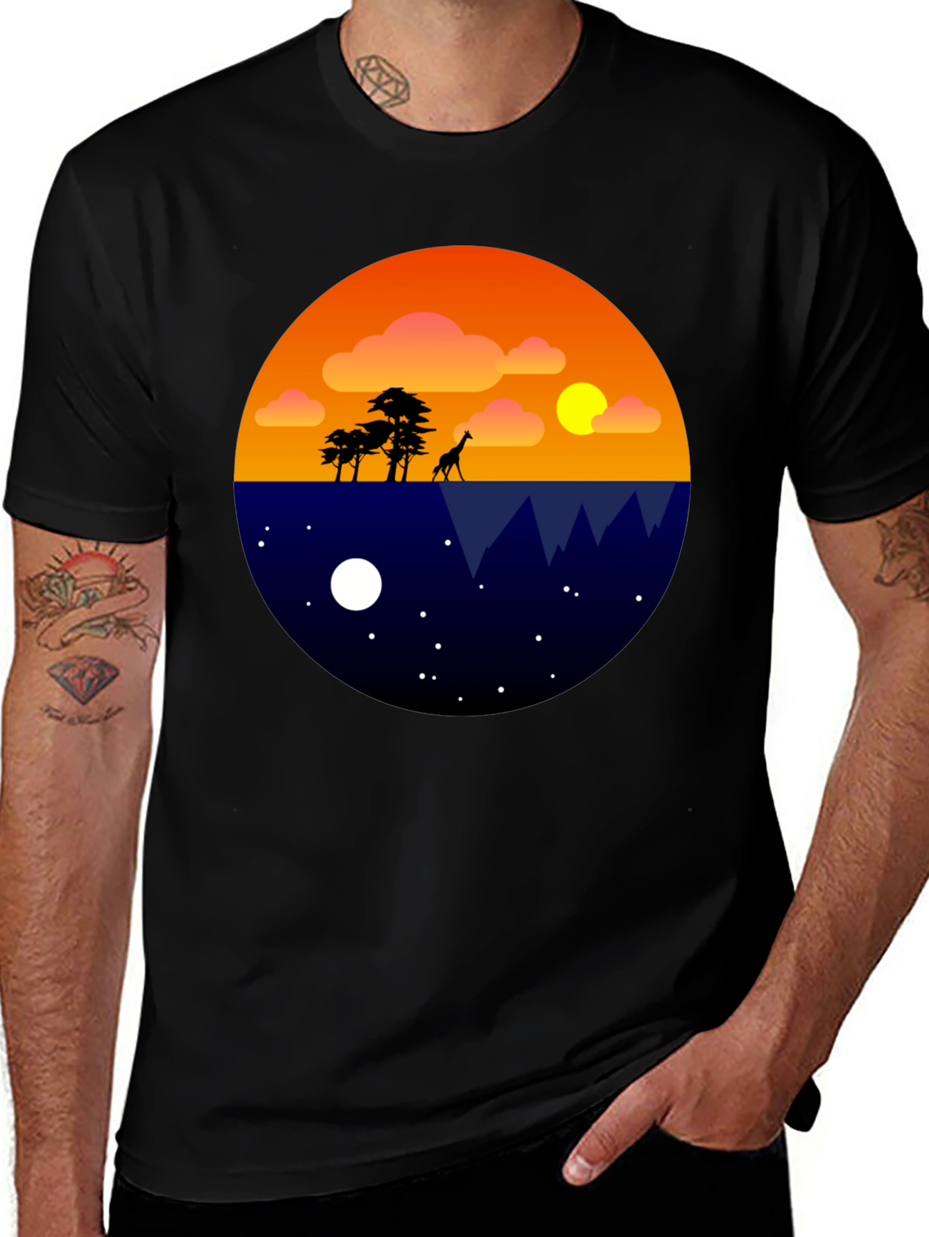 Variant 16 of Day & Night Safari Graphic Tee