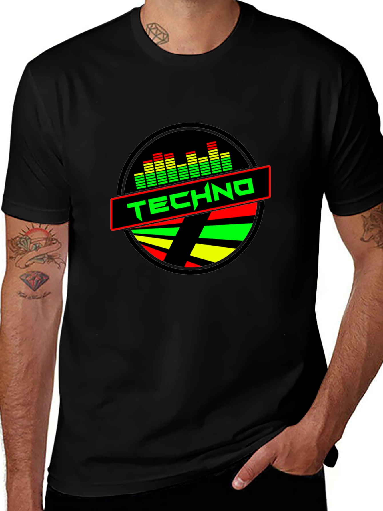 Techno Music T-Shirt - Round Graphic Tee