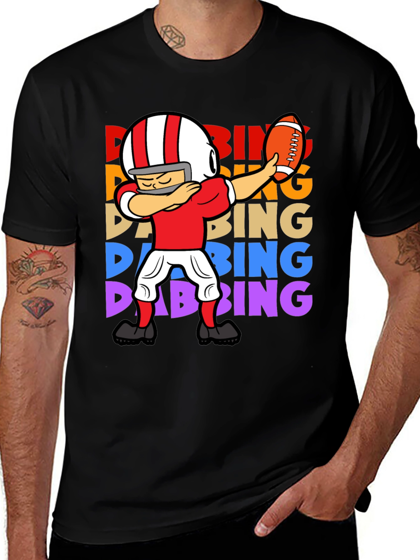 Variant 7 of Dabbing Football Player T-Shirt