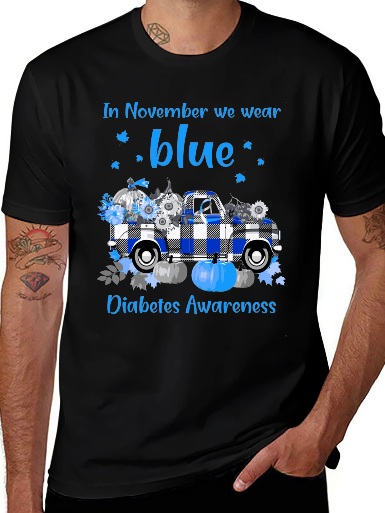 Variant 9 of In November We Wear Blue Diabetes Awareness T-Shirt