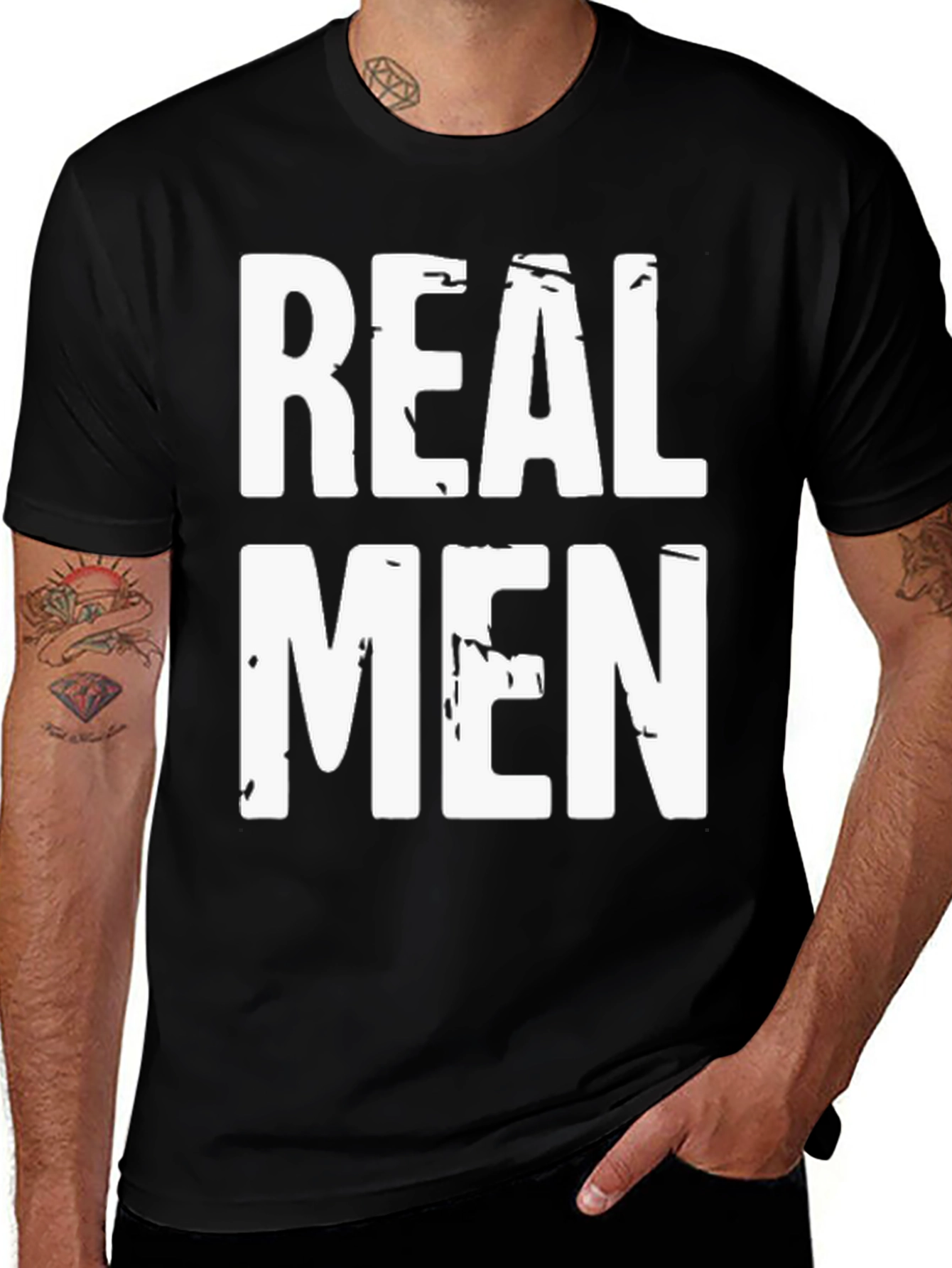 Variant 7 of Real Men Graphic Tee - Bold Statement T-Shirt