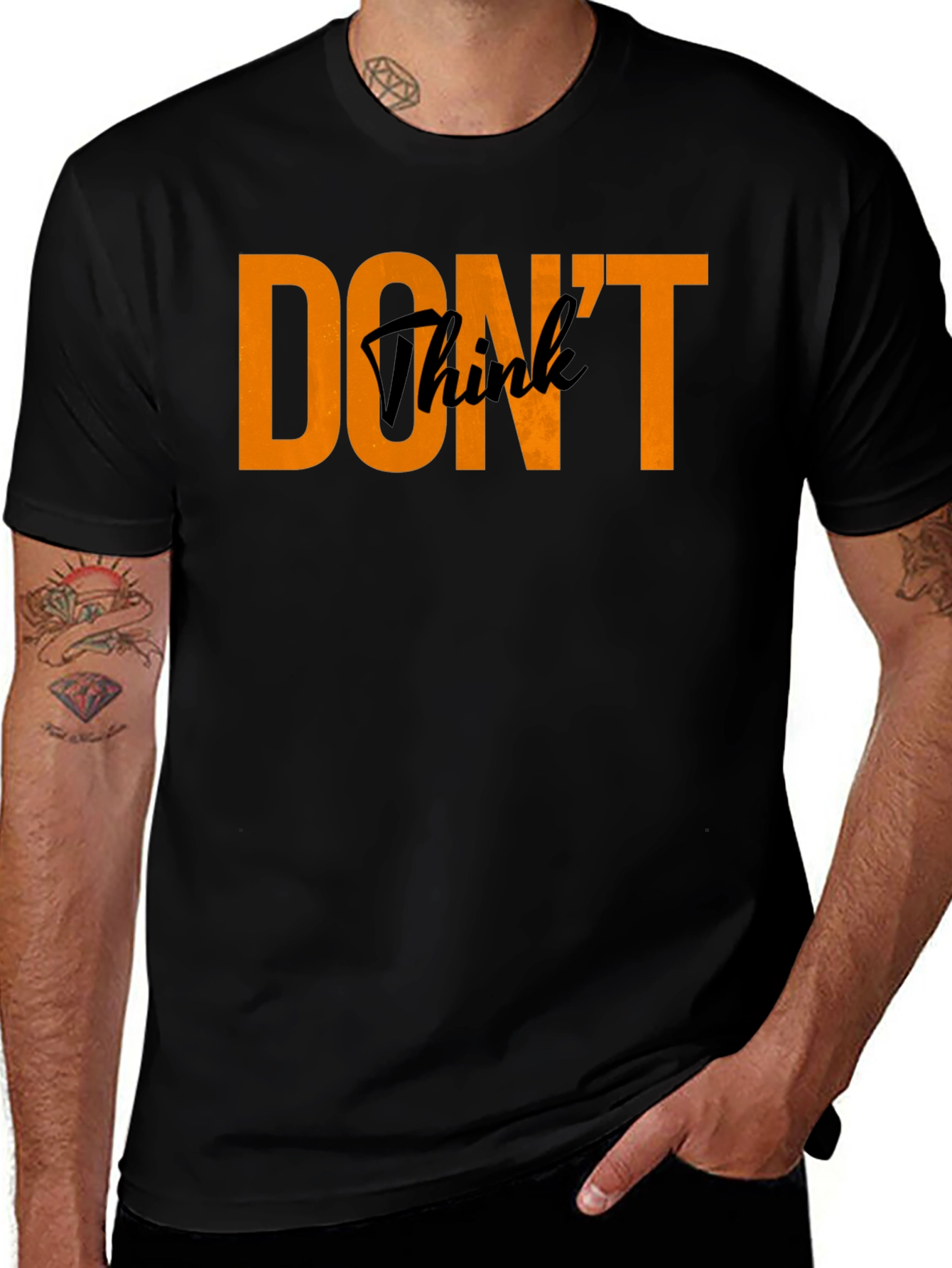 Variant 9 of Don't Think Black Crew Neck T-Shirt