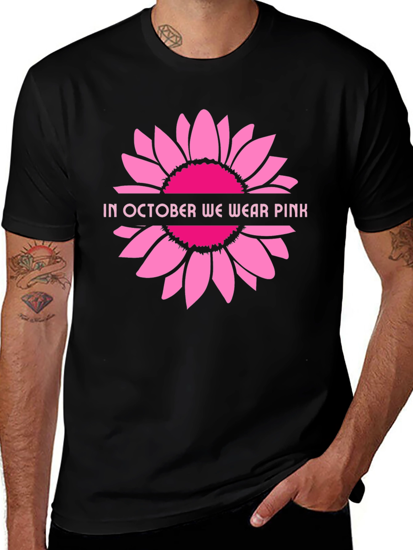 Variant 9 of Pink Sunflower Breast Cancer Awareness T-Shirt