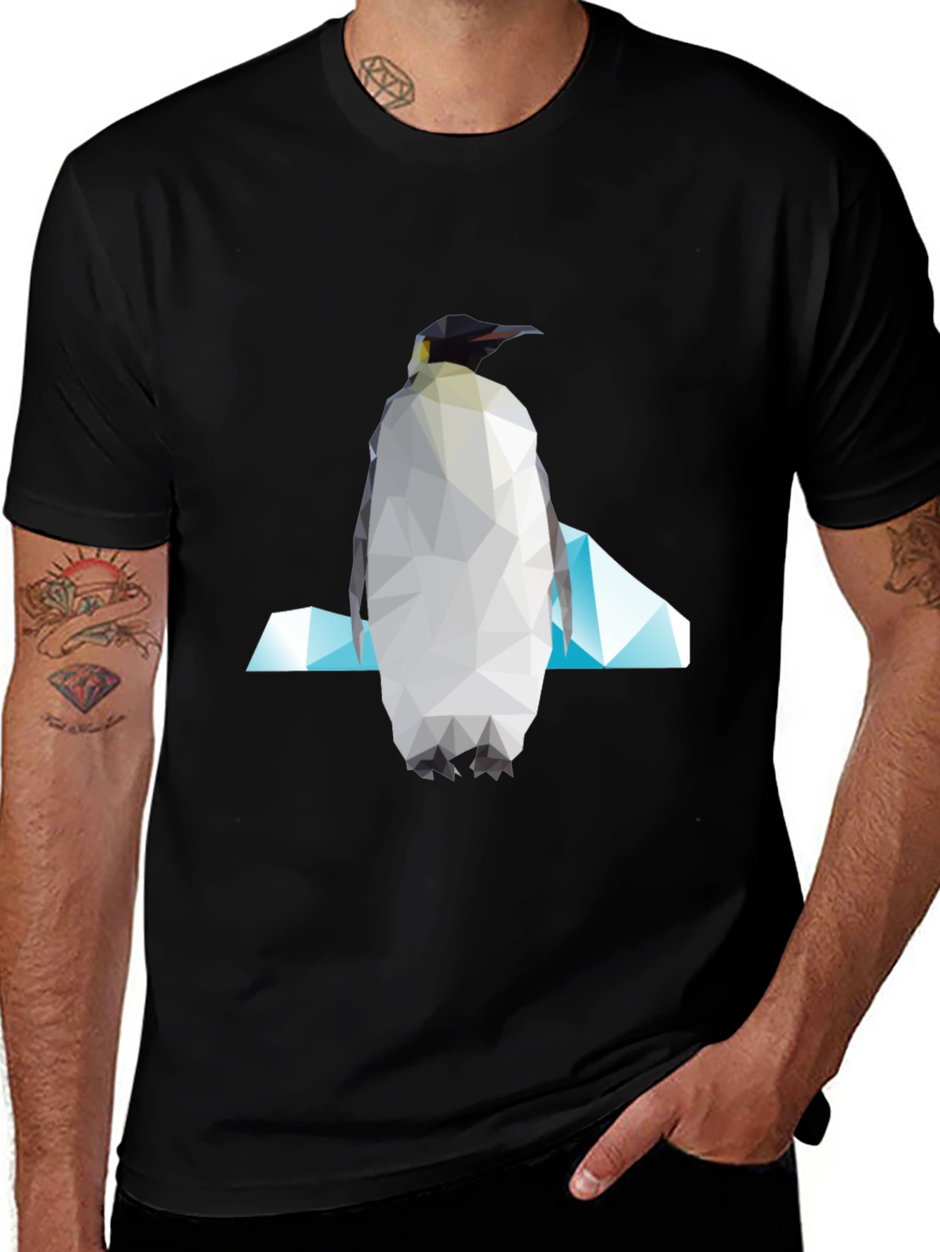 Variant 5 of Geometric Penguin Graphic Tee - Modern Unisex Style