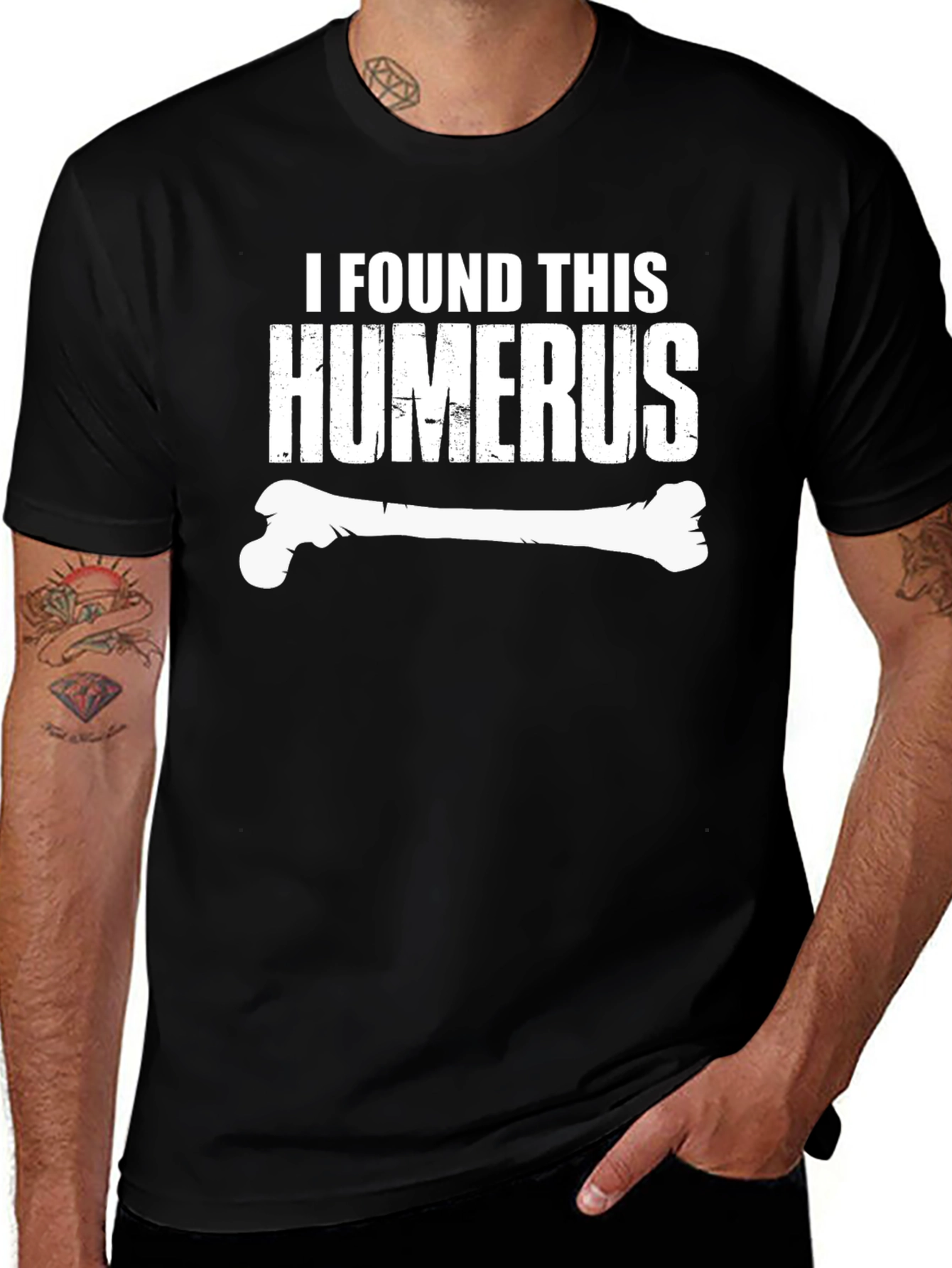 Variant 8 of Funny Humerus Bone Graphic Tee - Anatomy Humor T-Shirt