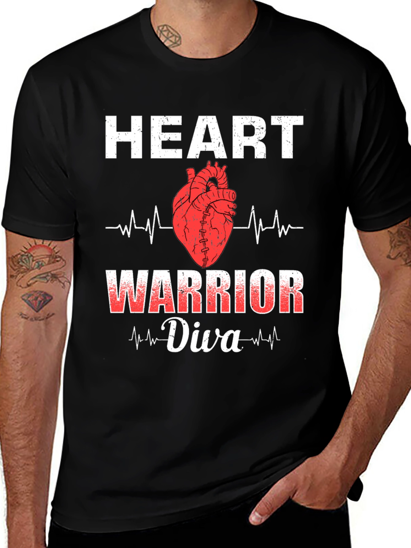 Heart Warrior Diva Graphic T-Shirt