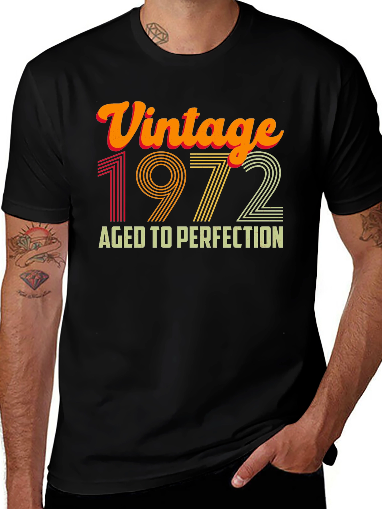Variant 9 of Vintage 1972 Aged to Perfection T-Shirt