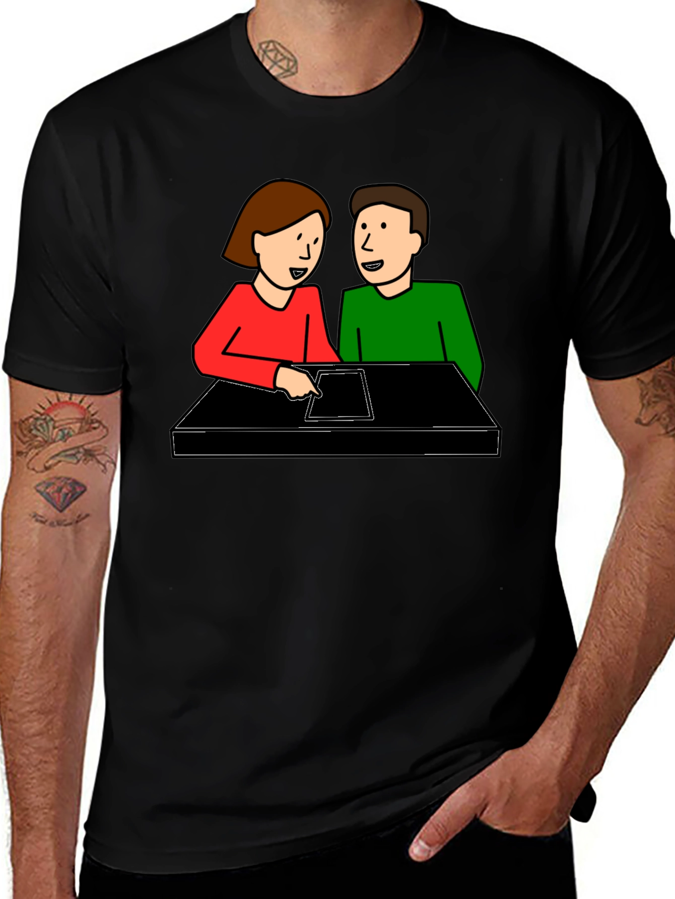 Variant 17 of Couple at Table Graphic T-Shirt