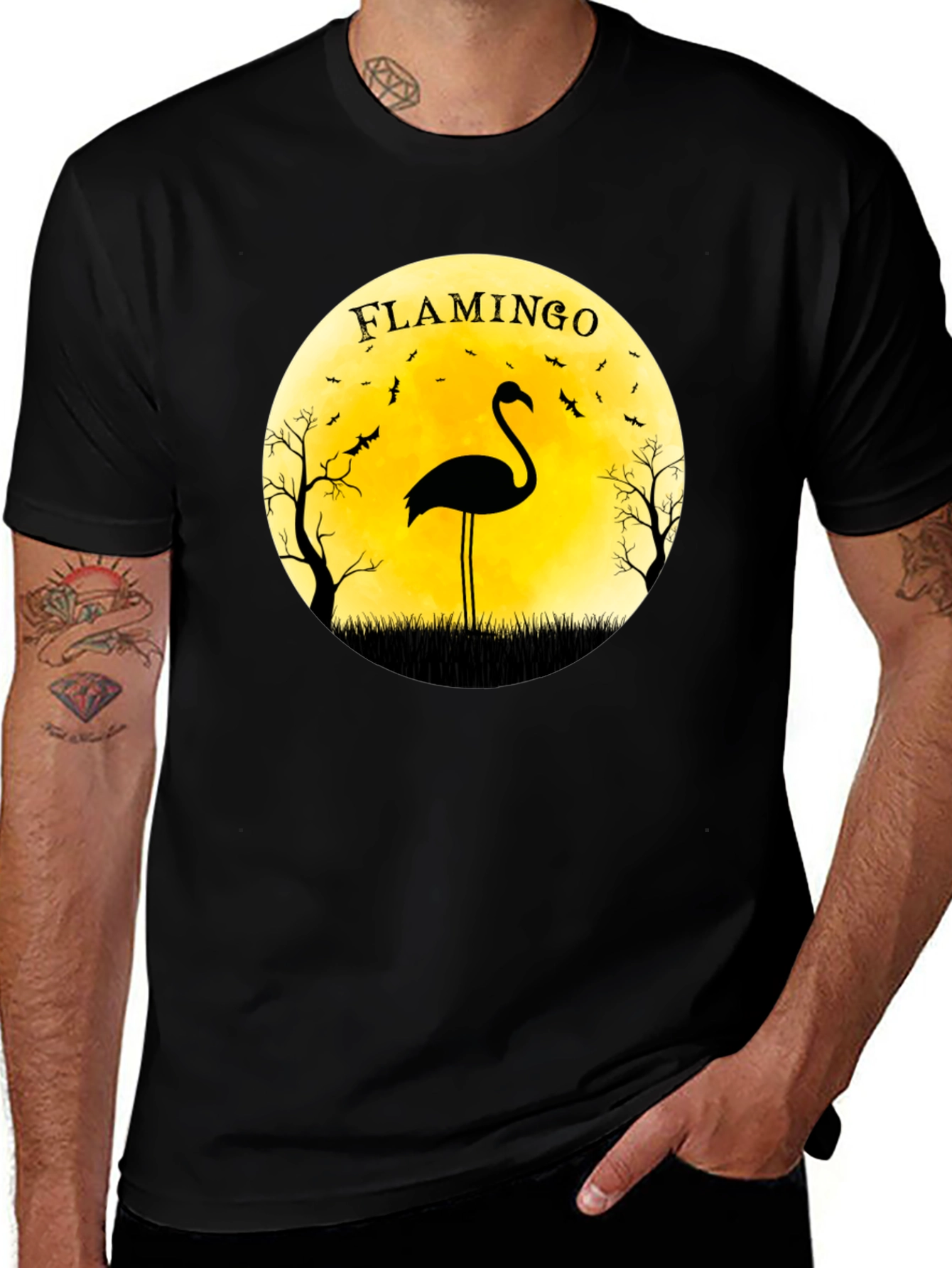 Variant 23 of Flamingo Moon Halloween T-Shirt