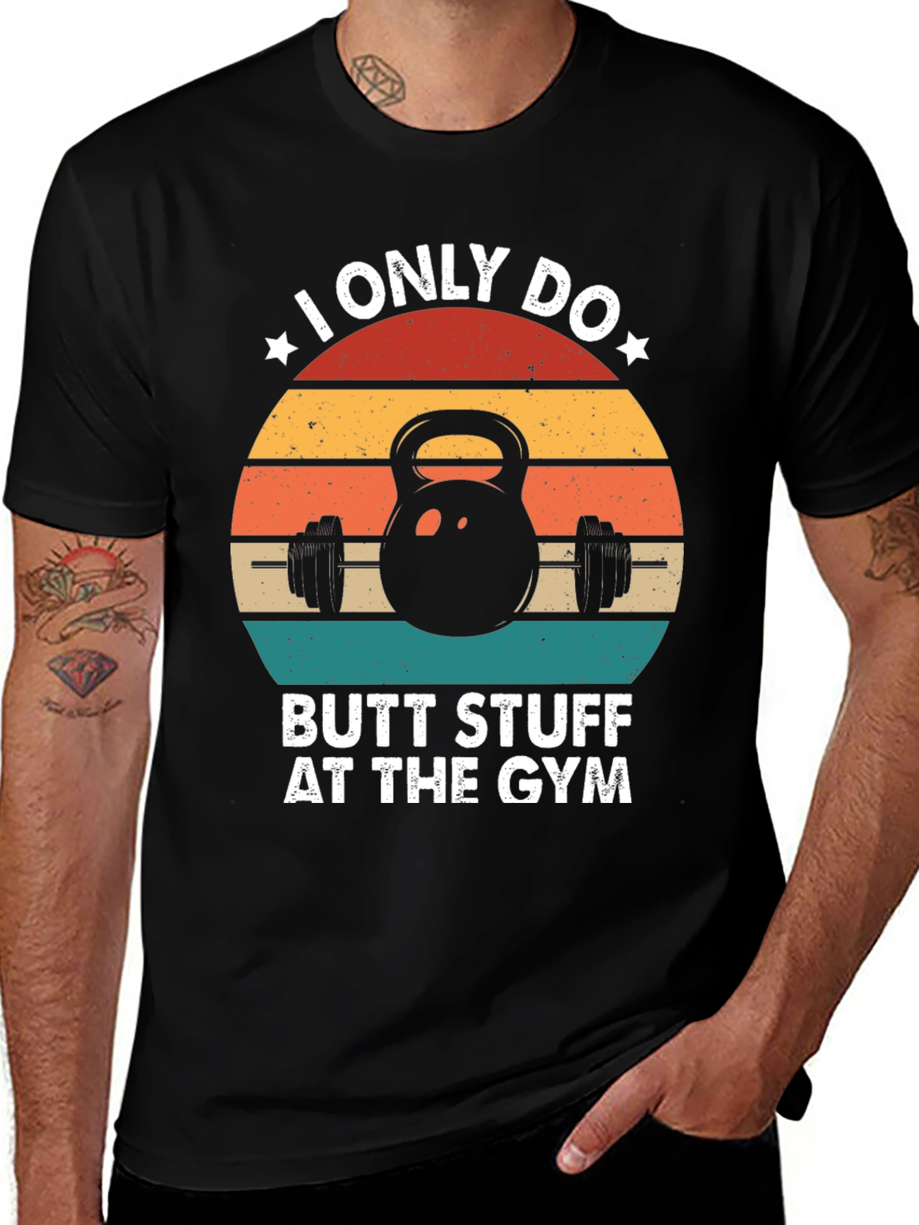 Variant 19 of Butt Stuff Gym T-Shirt Funny Workout Tee