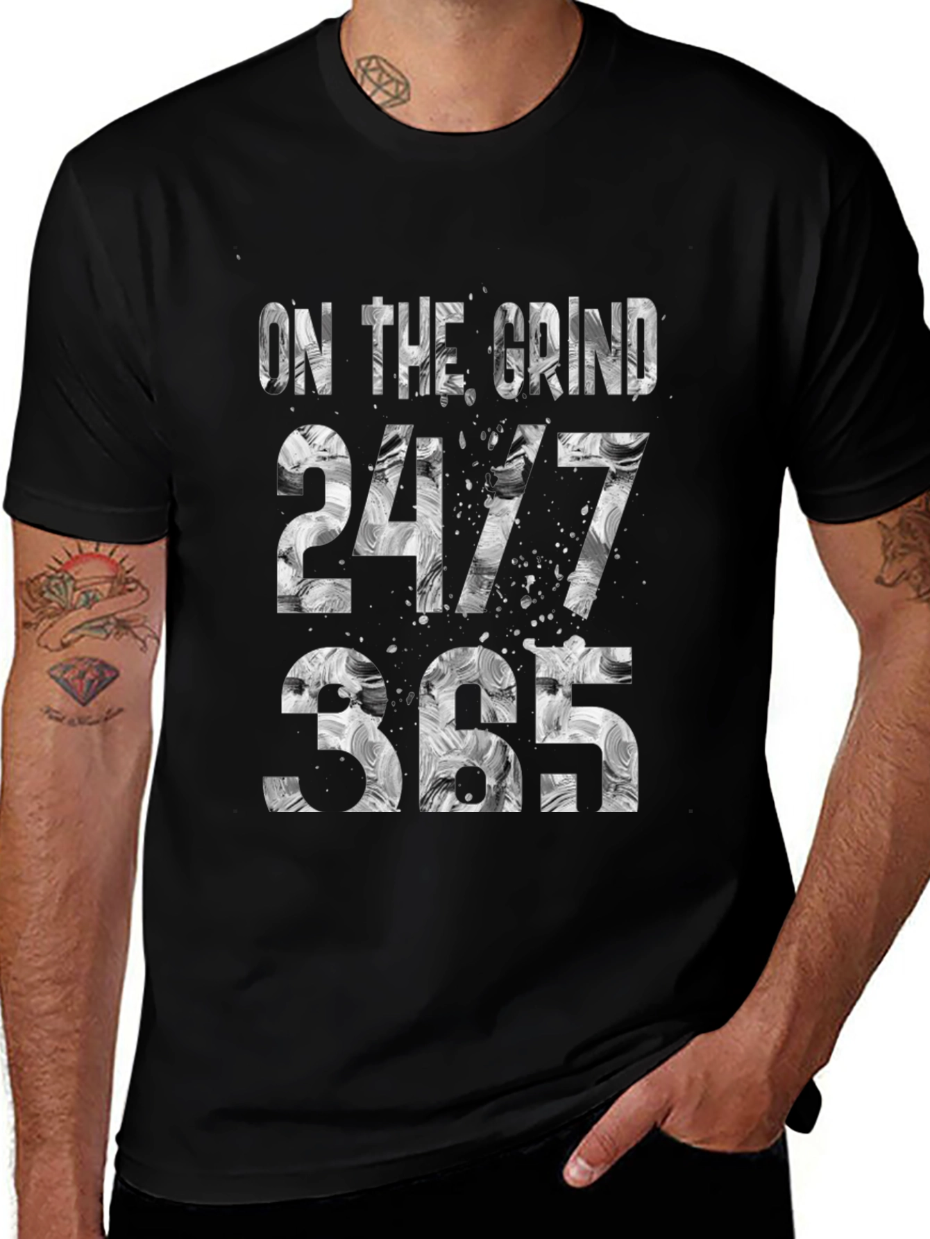 Variant 9 of On The Grind 24/7 365 Black T-Shirt