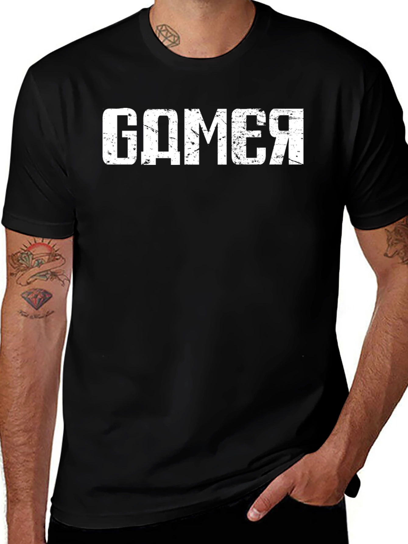 Variant 25 of Gamer Graphic T-Shirt - Black Crew Neck