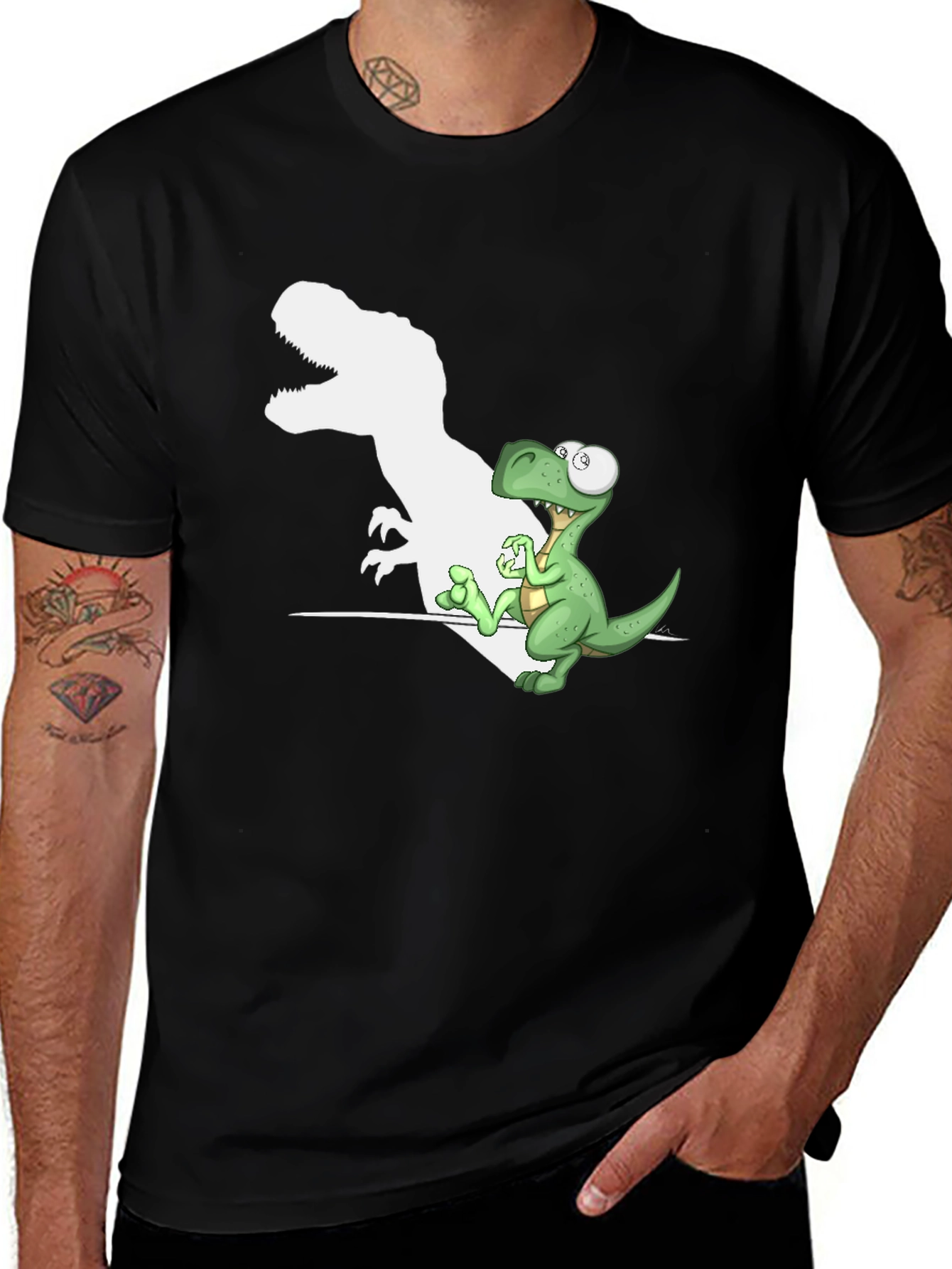 Variant 18 of Dinosaur Shadow T-Shirt Funny Dino Tee