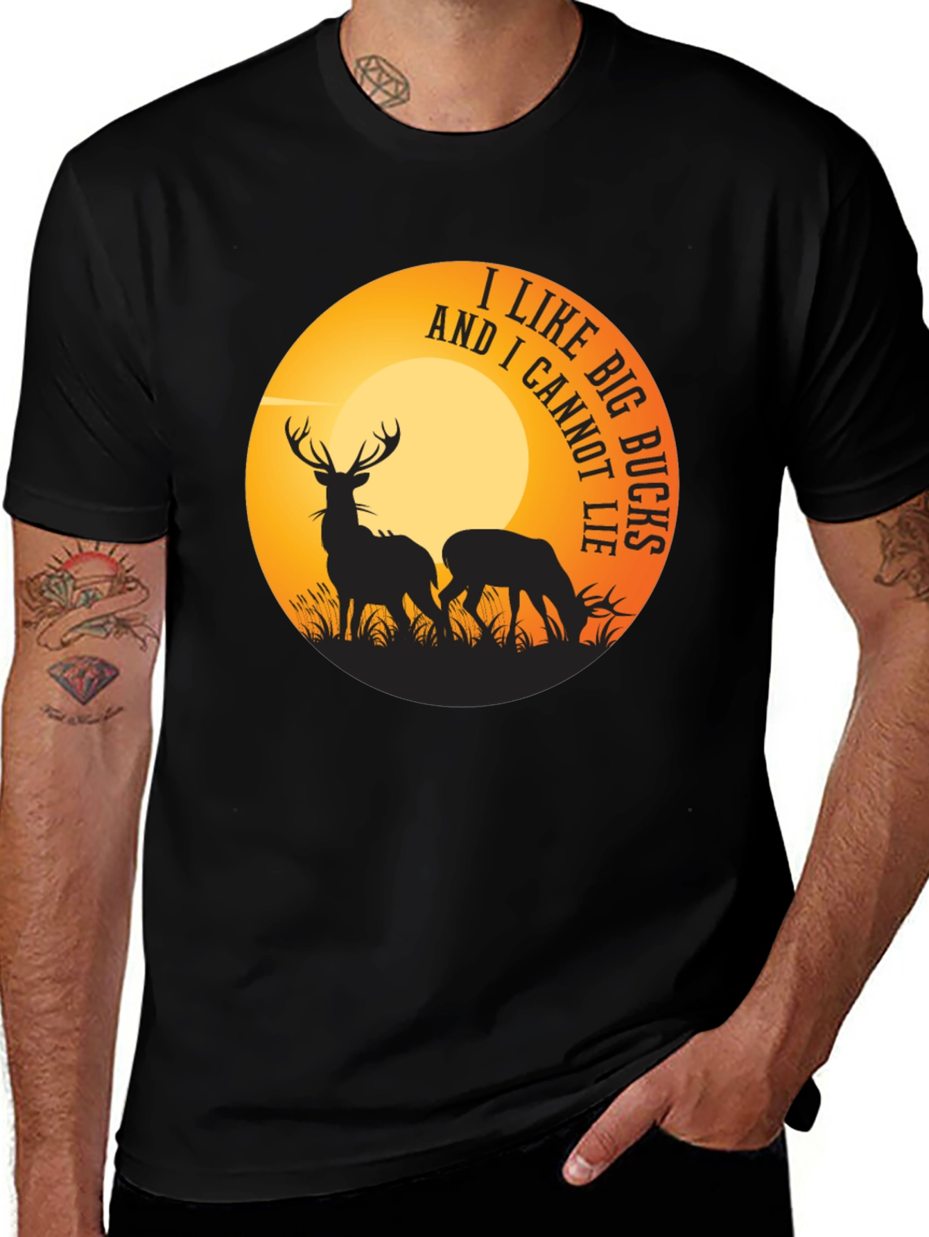 Variant 24 of I Like Big Bucks Graphic Tee