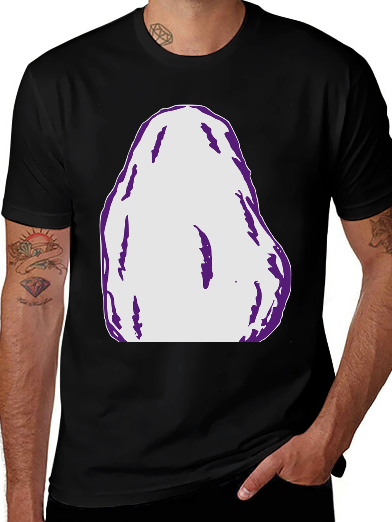 Variant 4 of Abstract Graphic Tee - Bold Black Cotton T-Shirt
