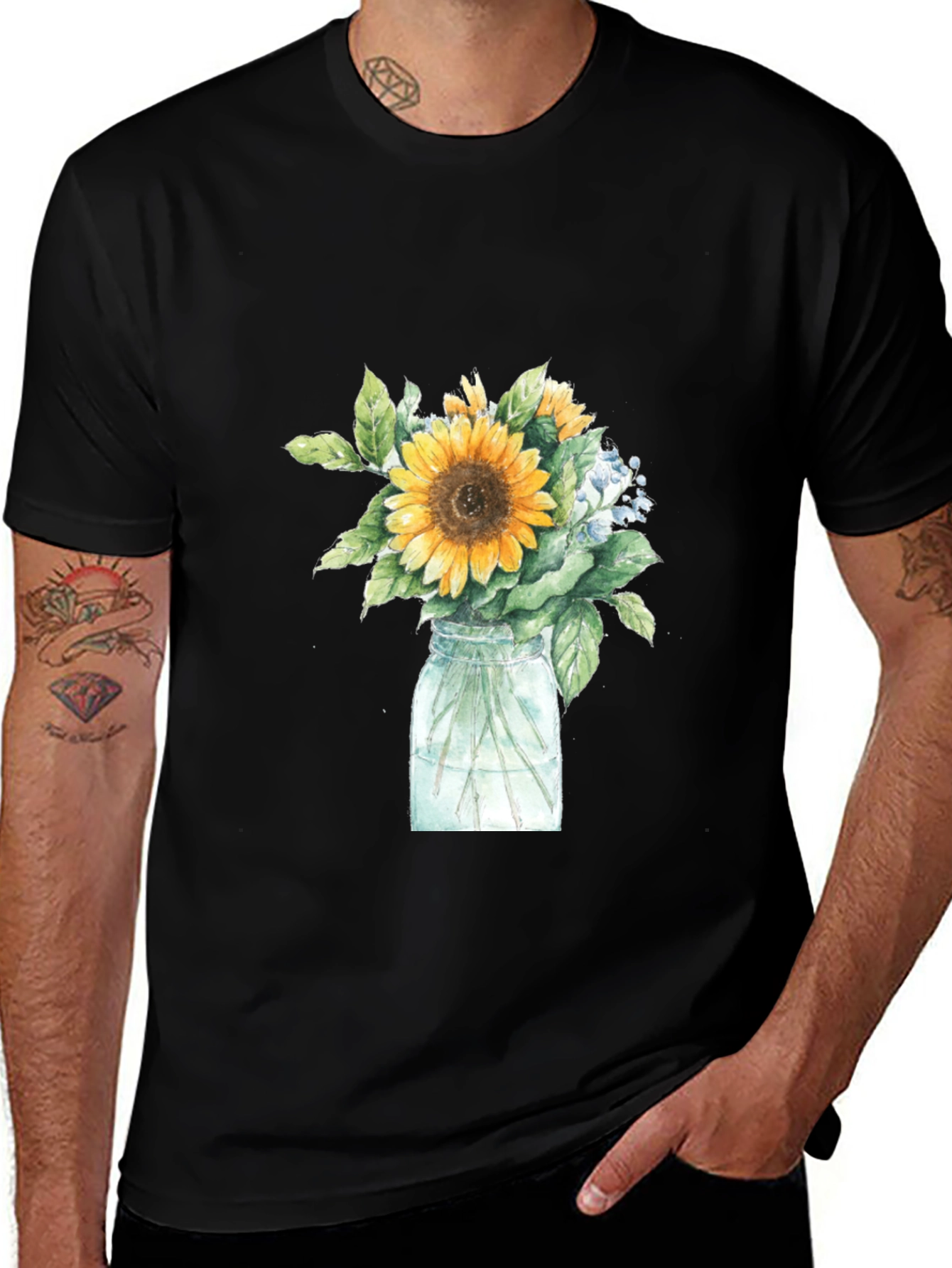 Variant 5 of Sunflower Bouquet Graphic Tee