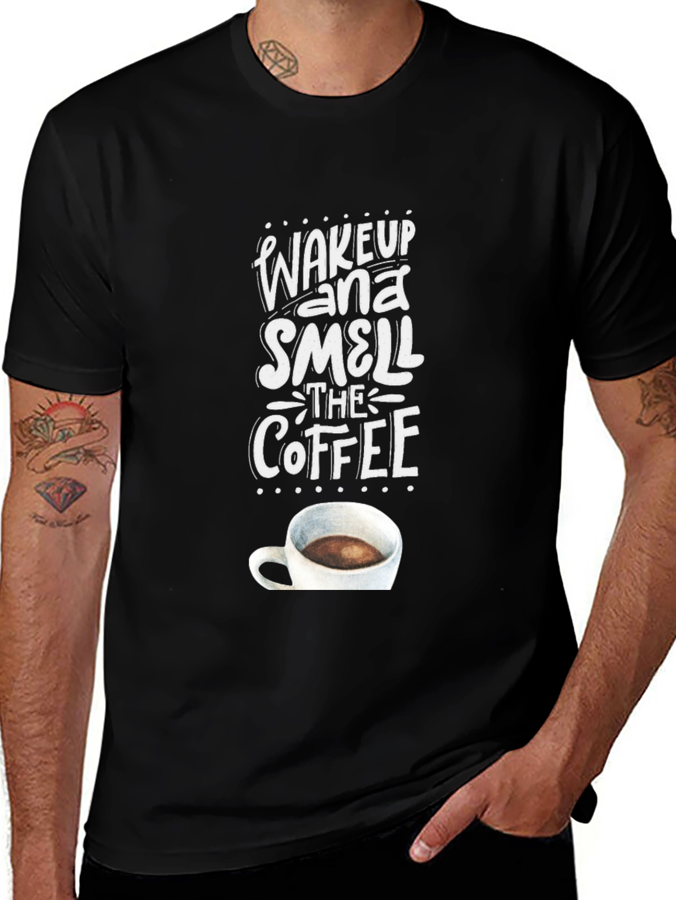 Variant 4 of Wake Up Coffee Graphic Tee
