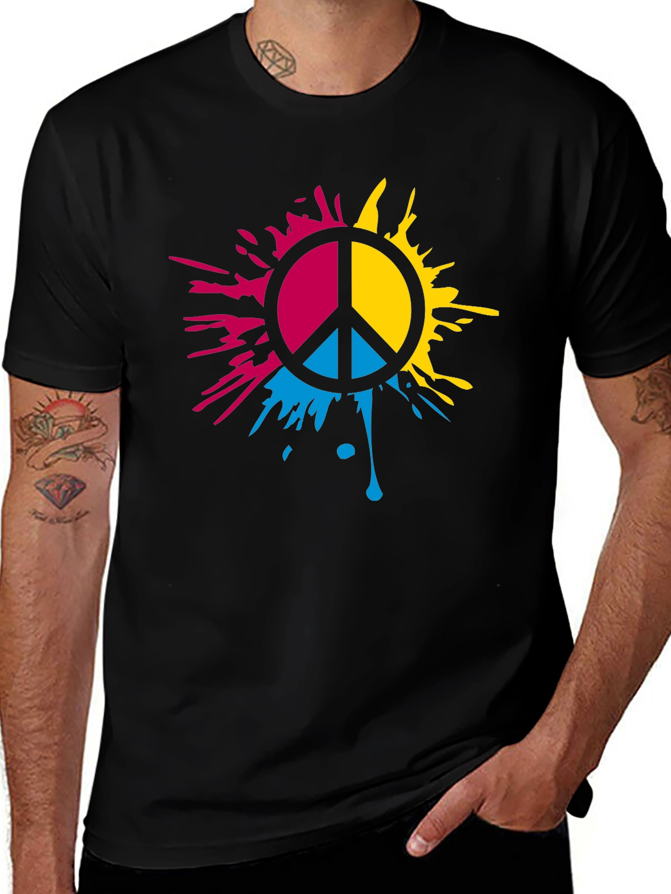 Pansexual Pride Peace Sign T-Shirt