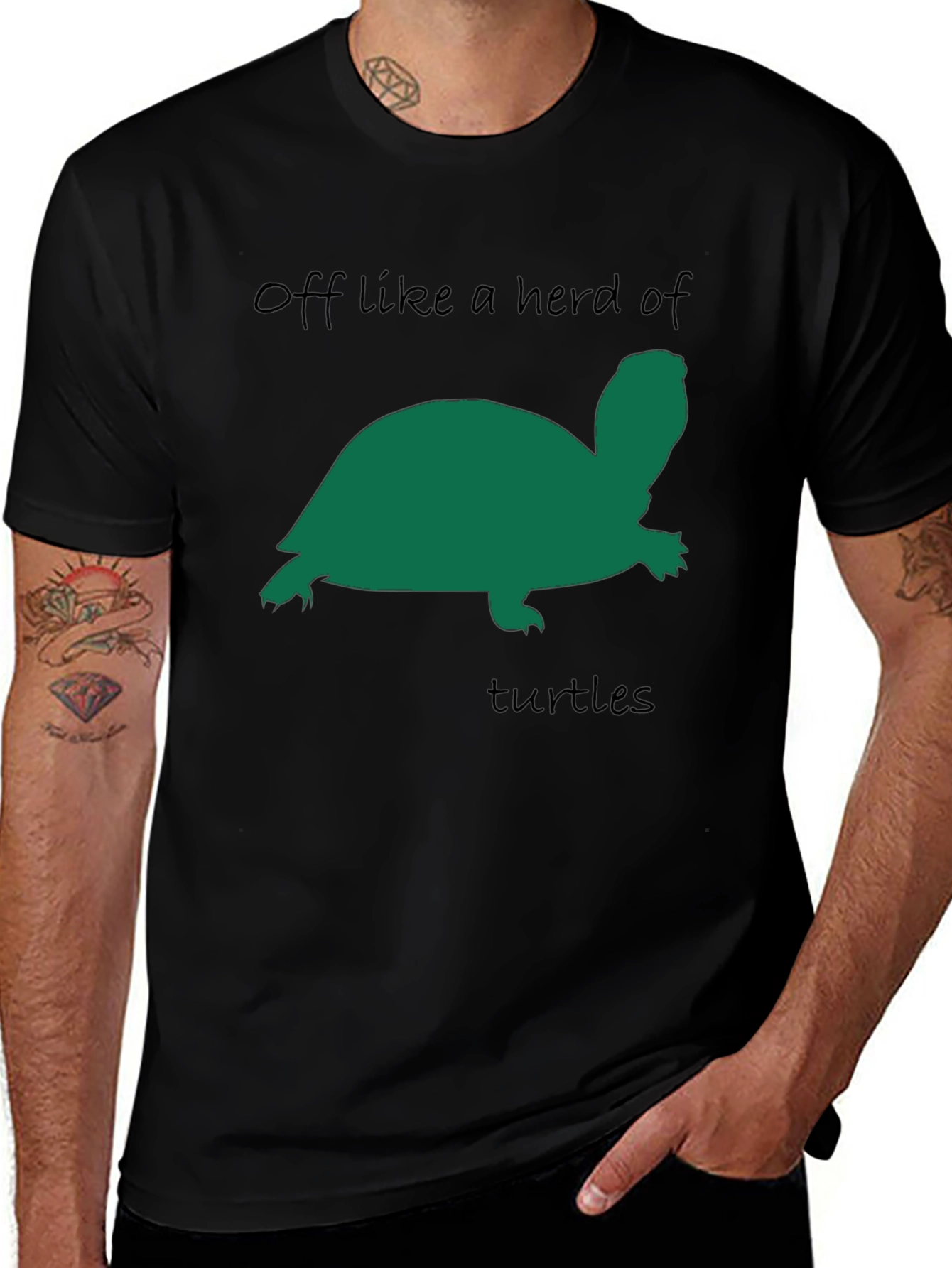 Variant 17 of Off Like a Herd of Turtles Graphic Tee