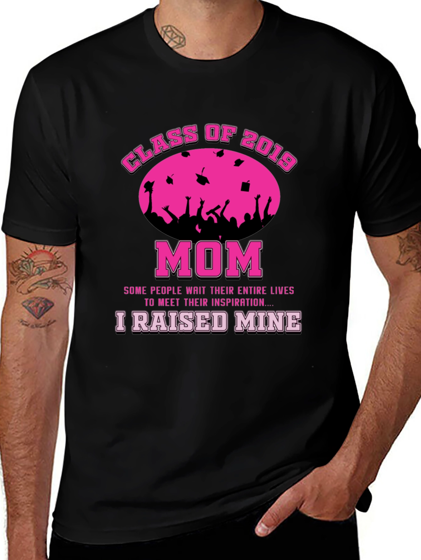 Black Class of 2019 Mom T-Shirt - Graduation Pride! main image