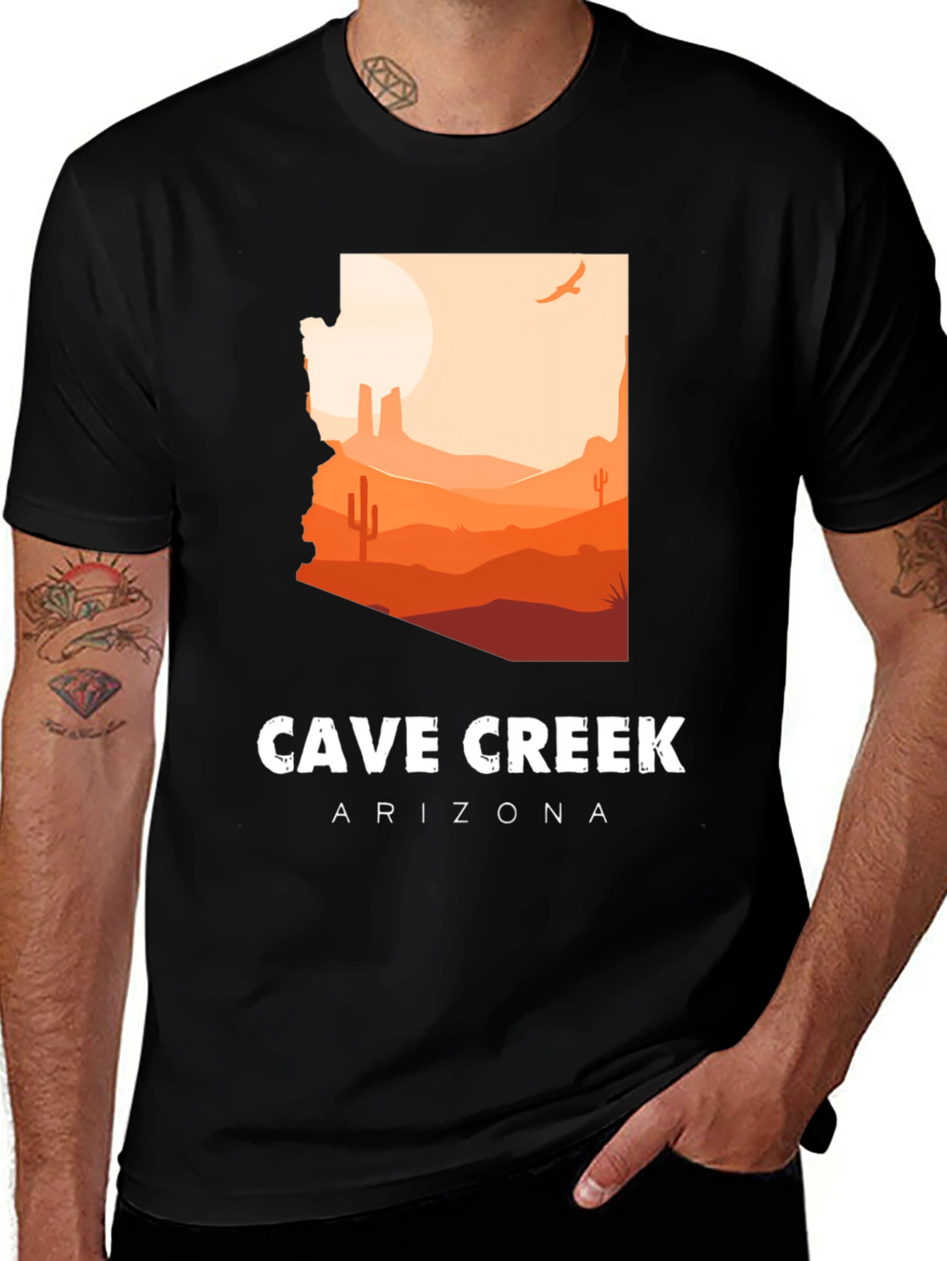 Variant 28 of Cave Creek Arizona Desert Graphic T-Shirt
