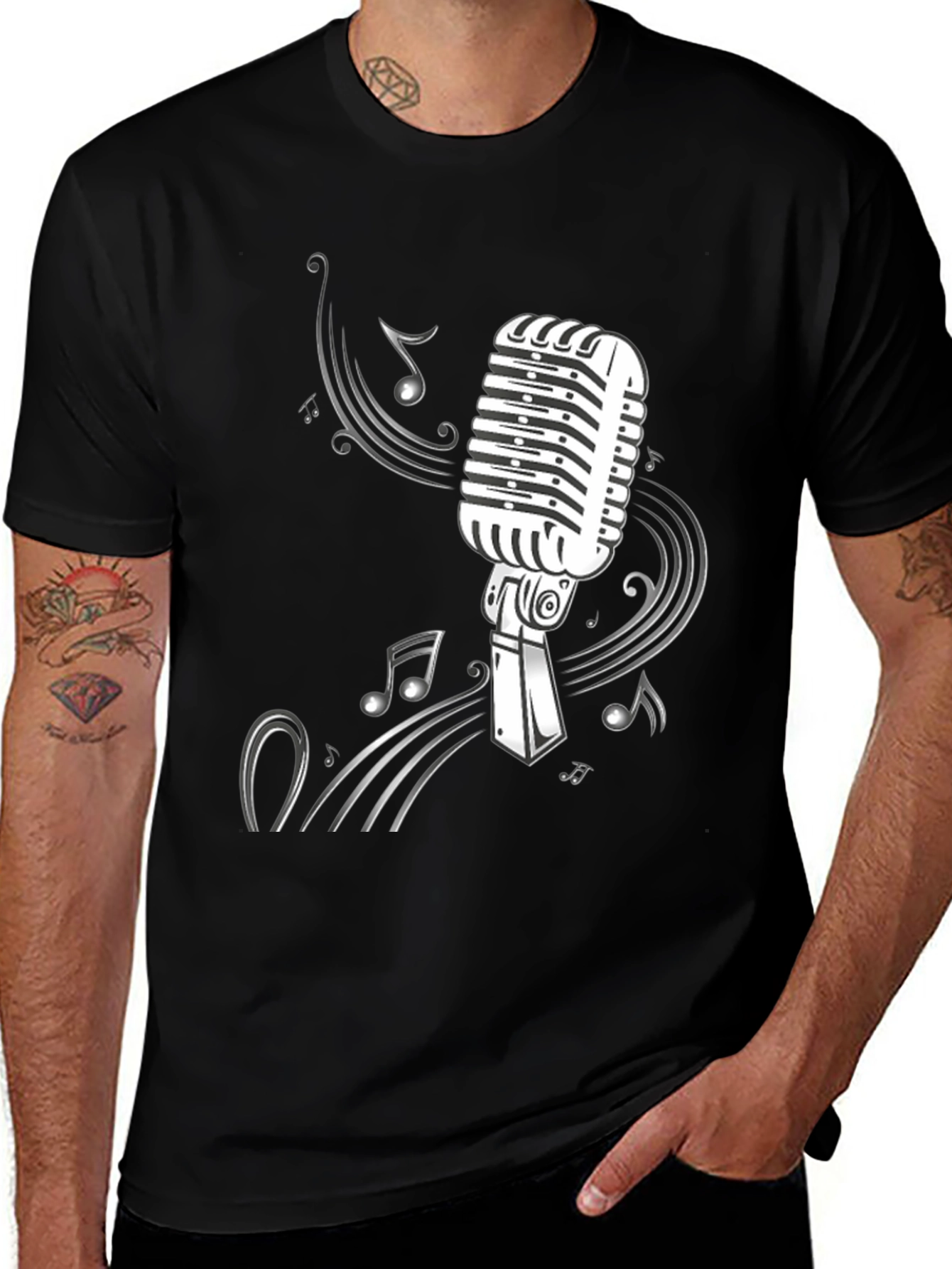 Variant 19 of Retro Microphone Graphic T-Shirt