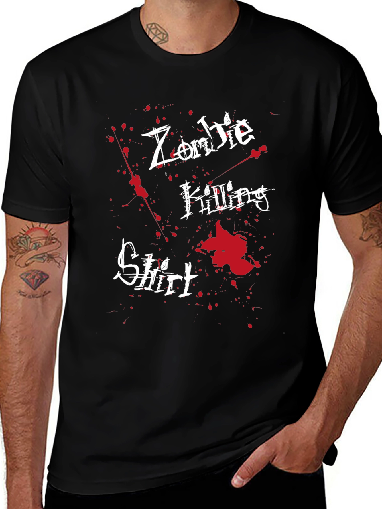 Variant 23 of Zombie Killing Shirt - Graphic Tee for Horror Fans