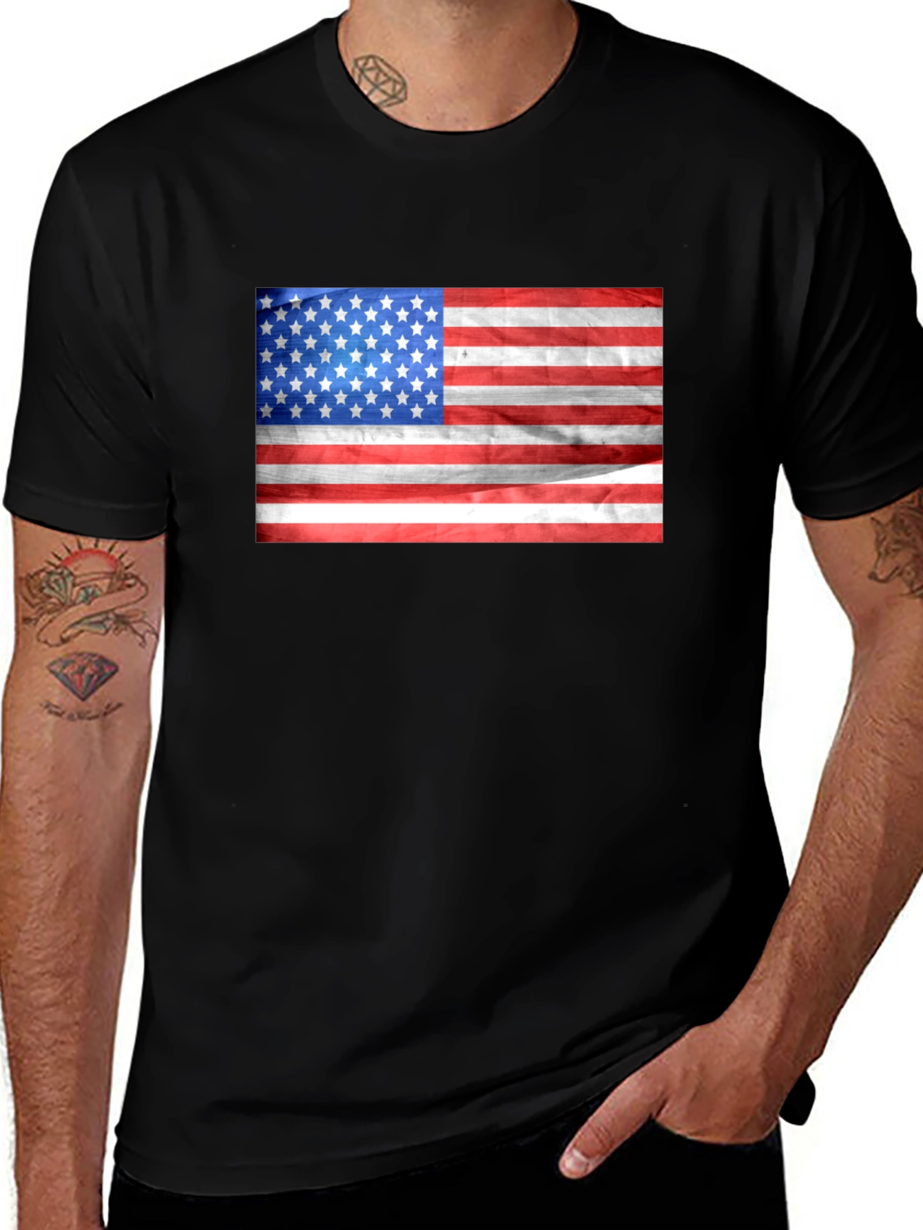Variant 4 of American Flag Graphic T-Shirt