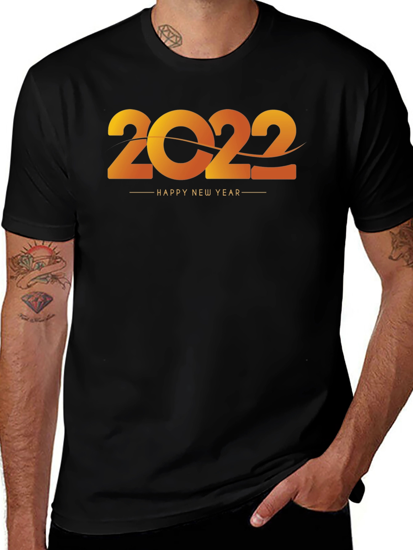 Variant 14 of Happy New Year 2022 Black T-Shirt
